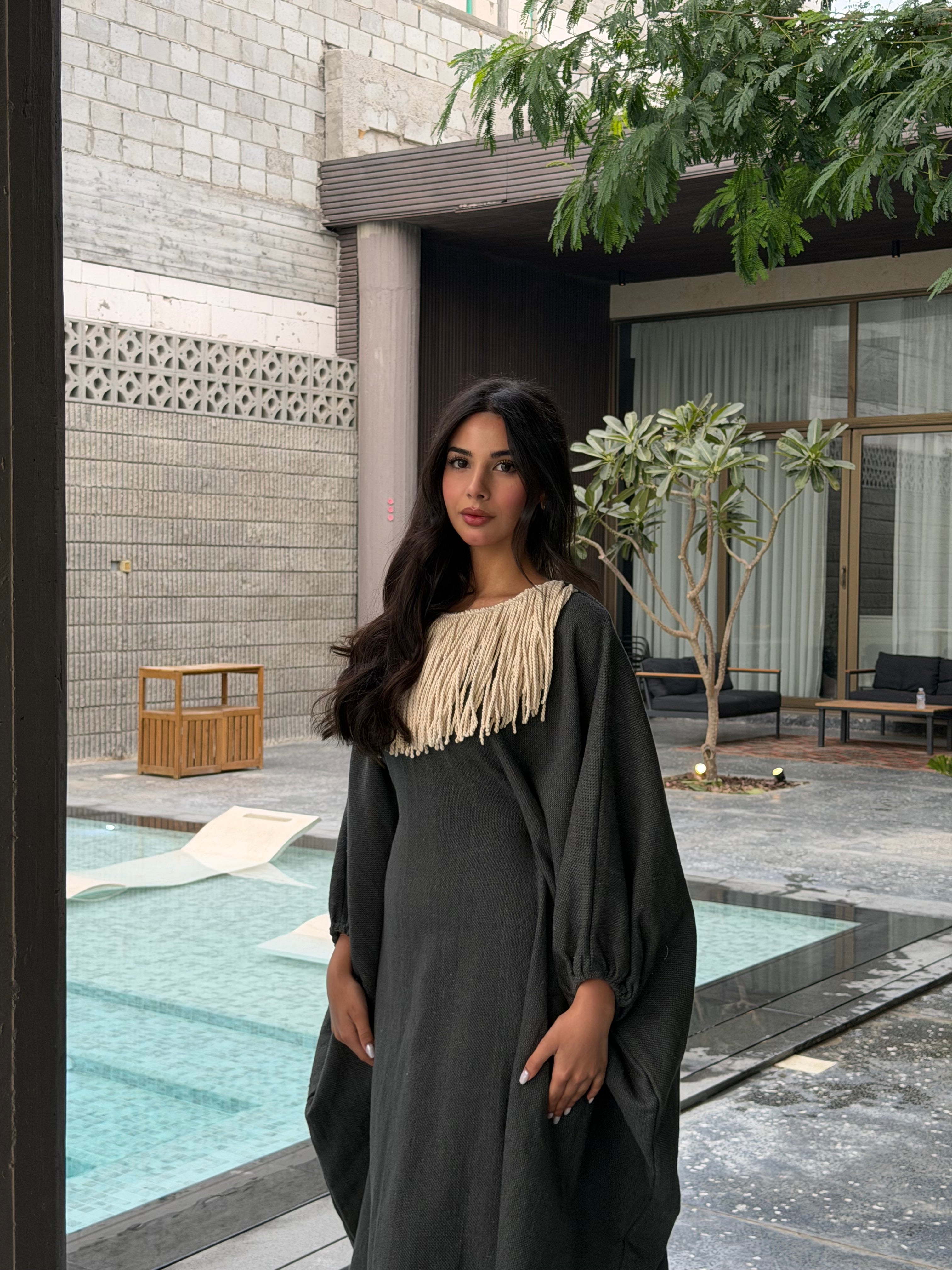 Fringe Sahara Daraa - Dark Grey