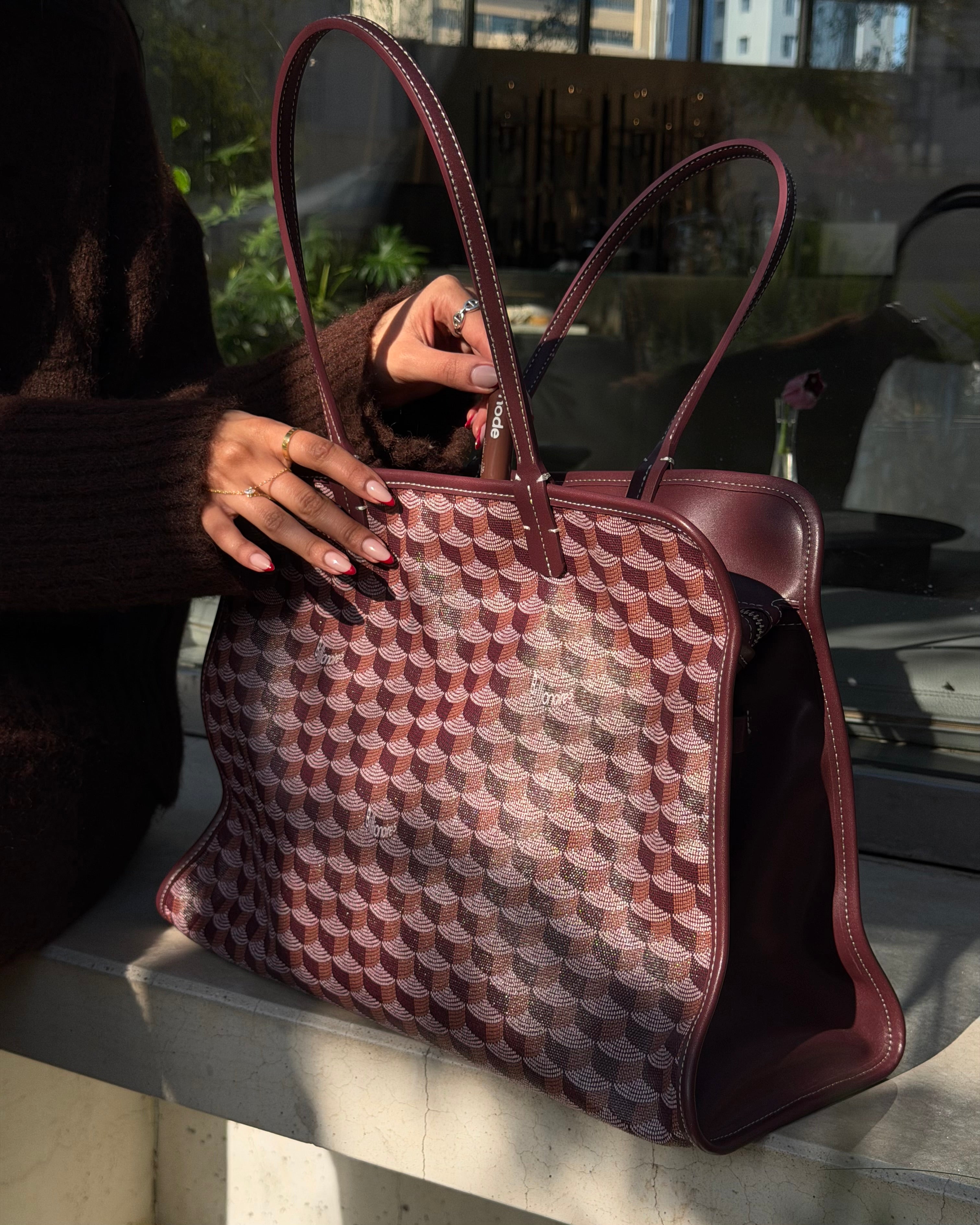 Iconic Dark Burgundy Tote