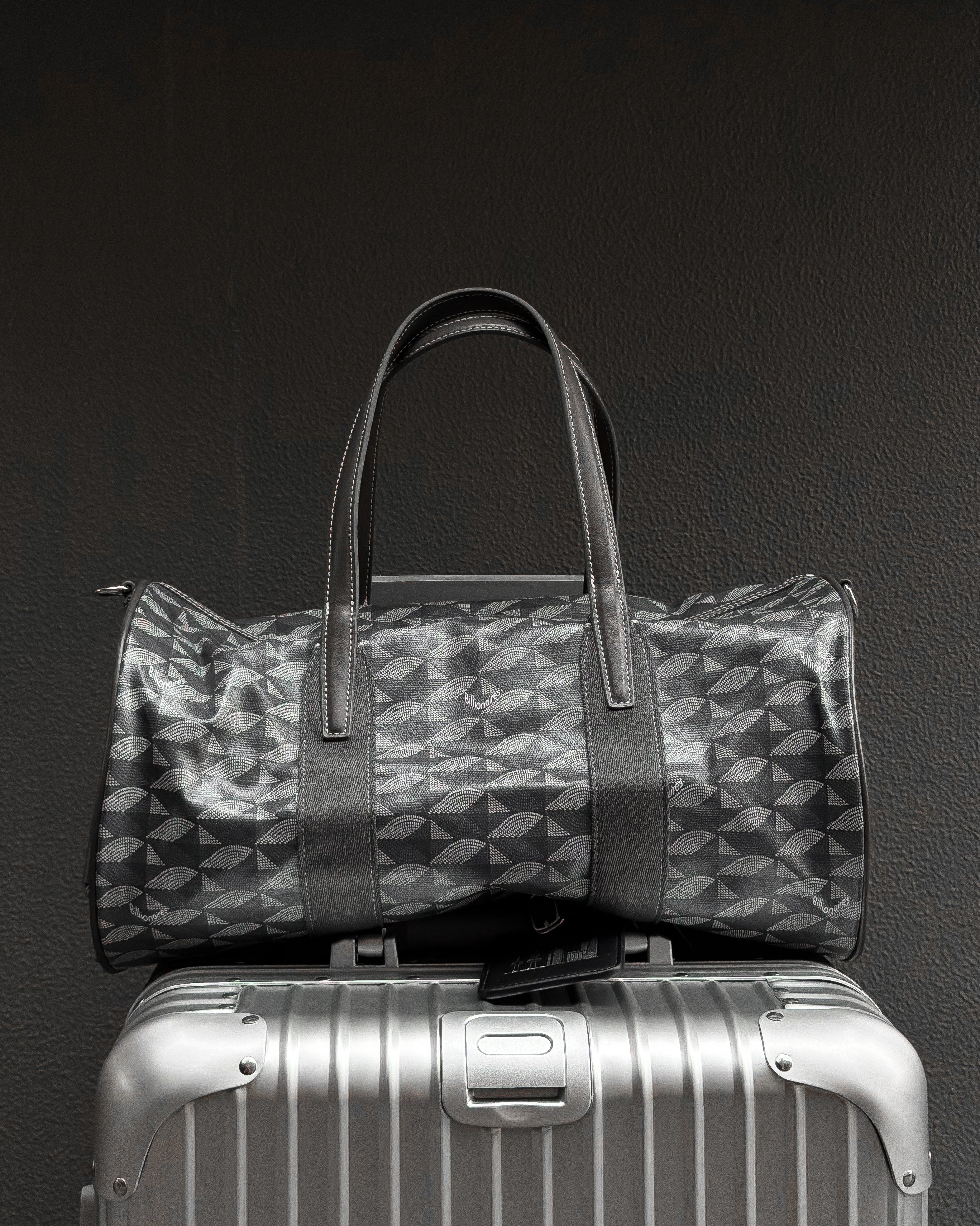 Grey Signature Duffel Bag