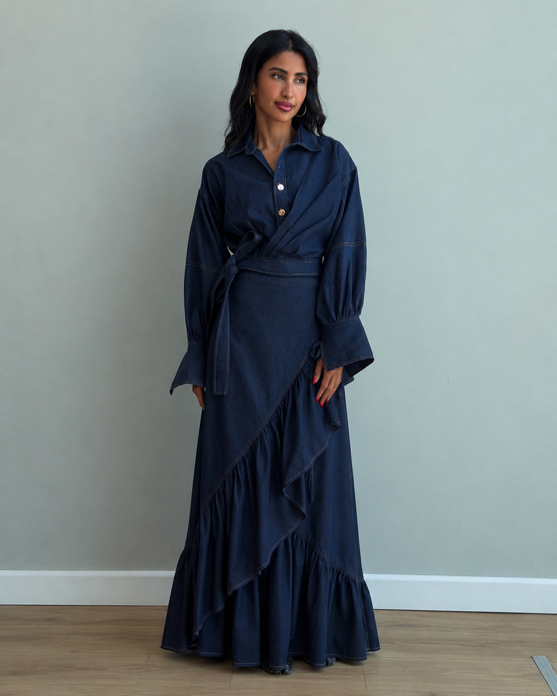Raffles Maxi Denim Set