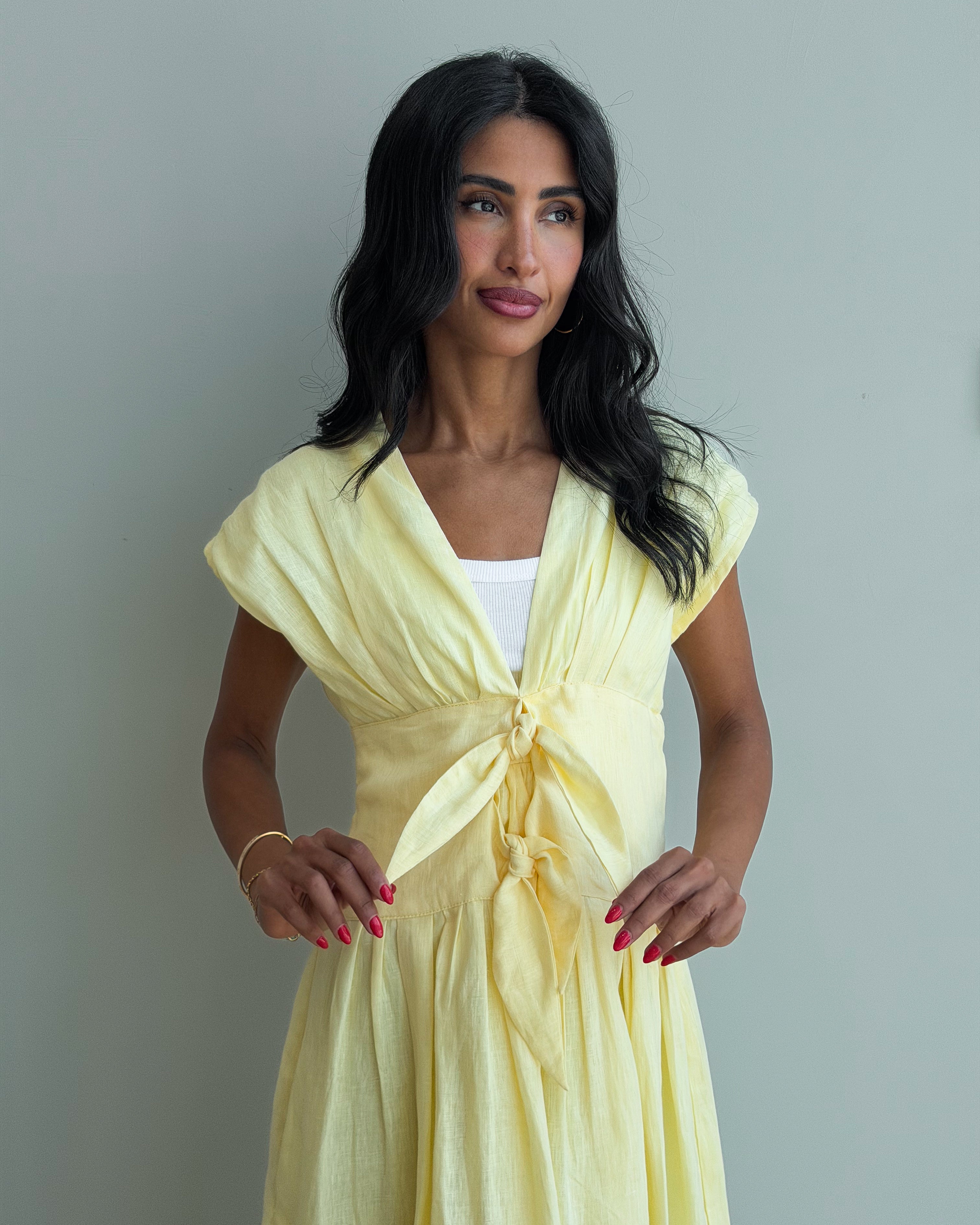 The Linen-Blend Knot Dress