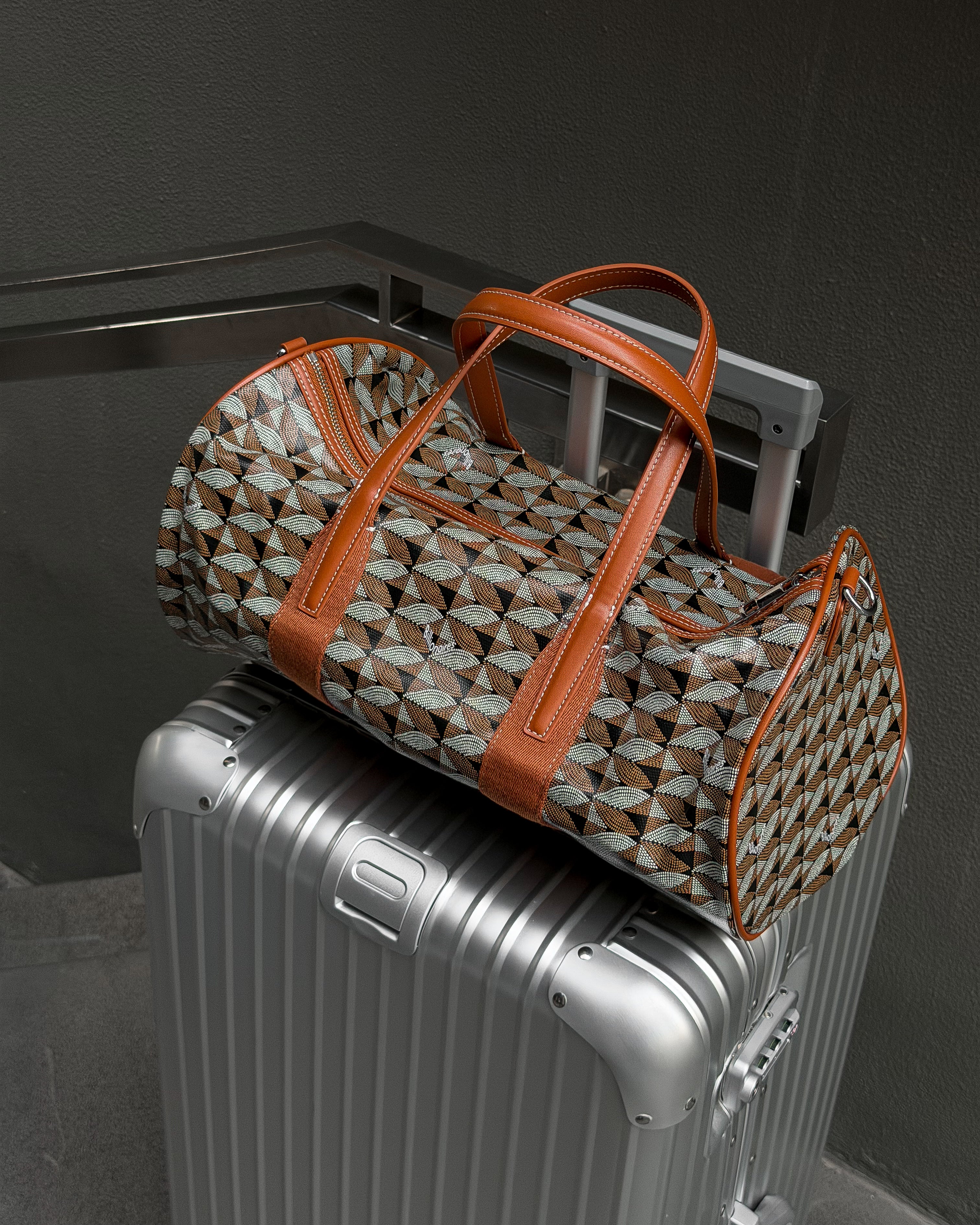 Brown Signature Duffel Bag