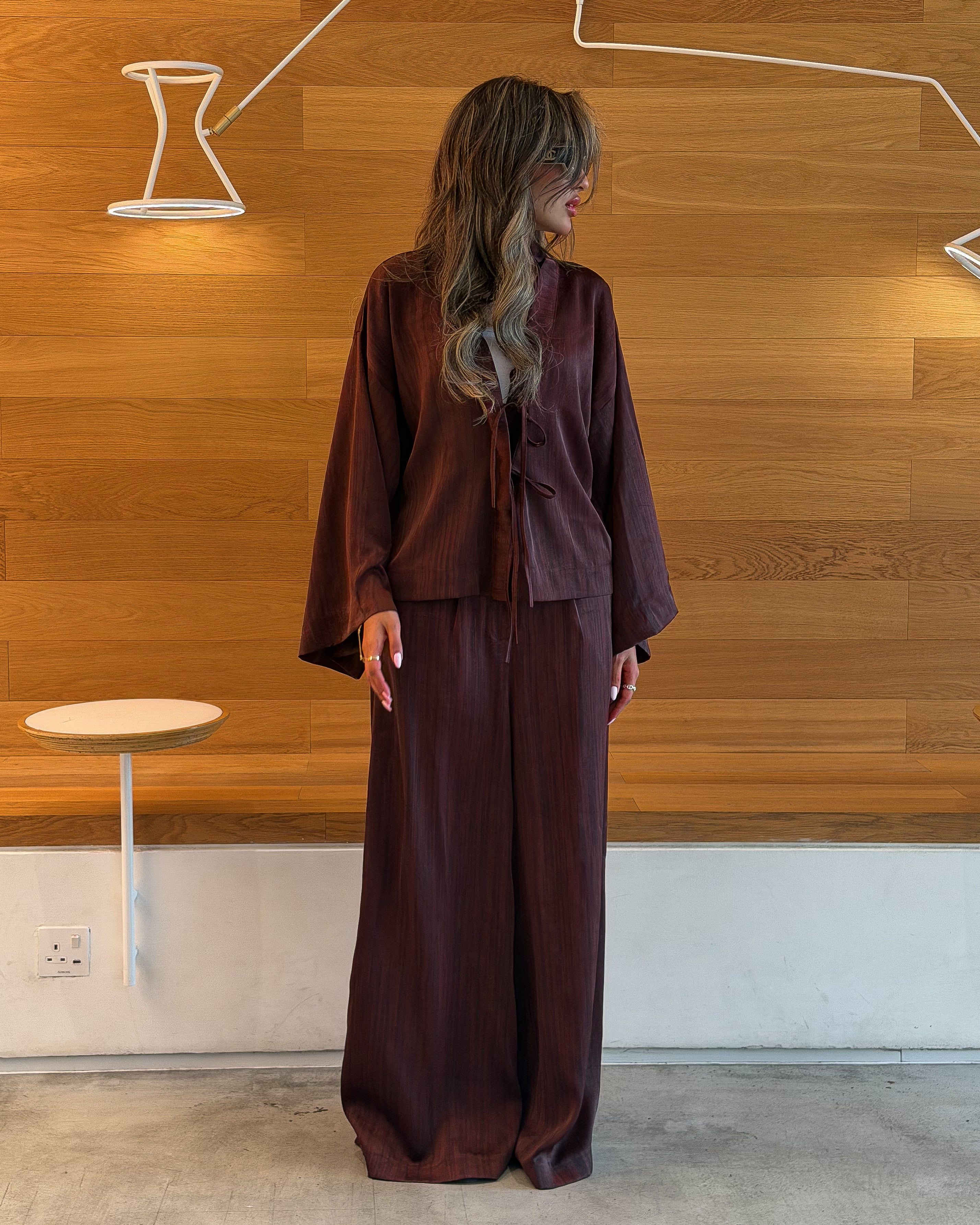 Tie-Front Silk Set