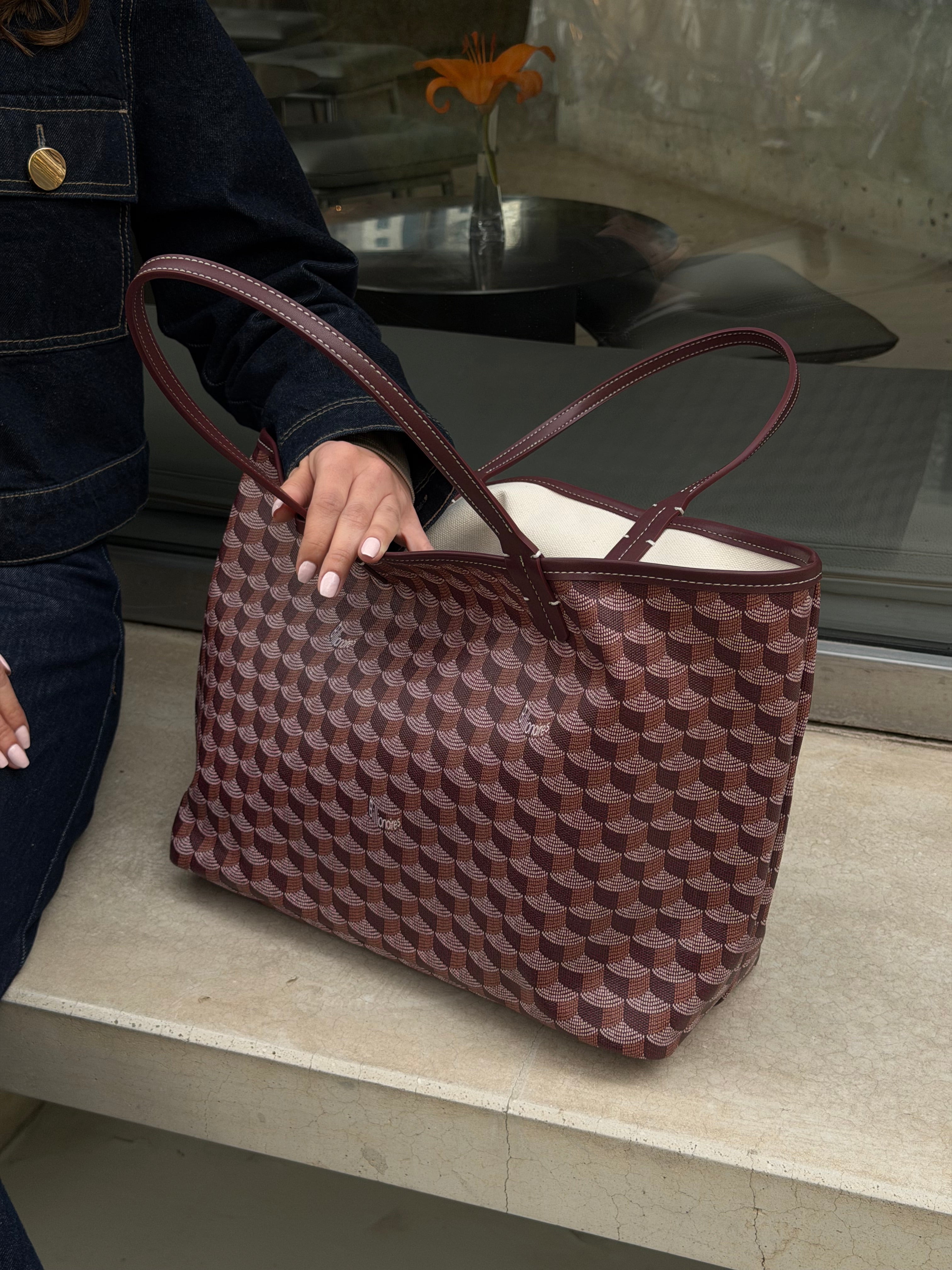 Dark Burgundy Tote