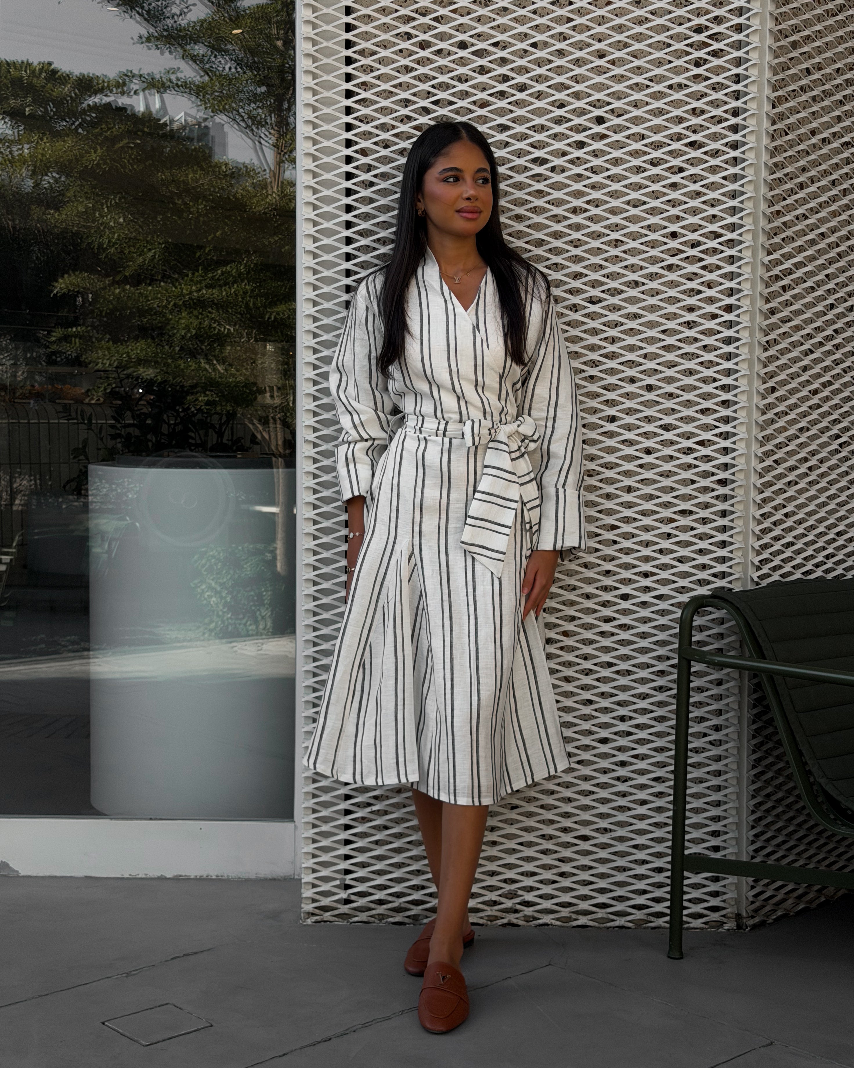 The Stripe Edit Midi Dress