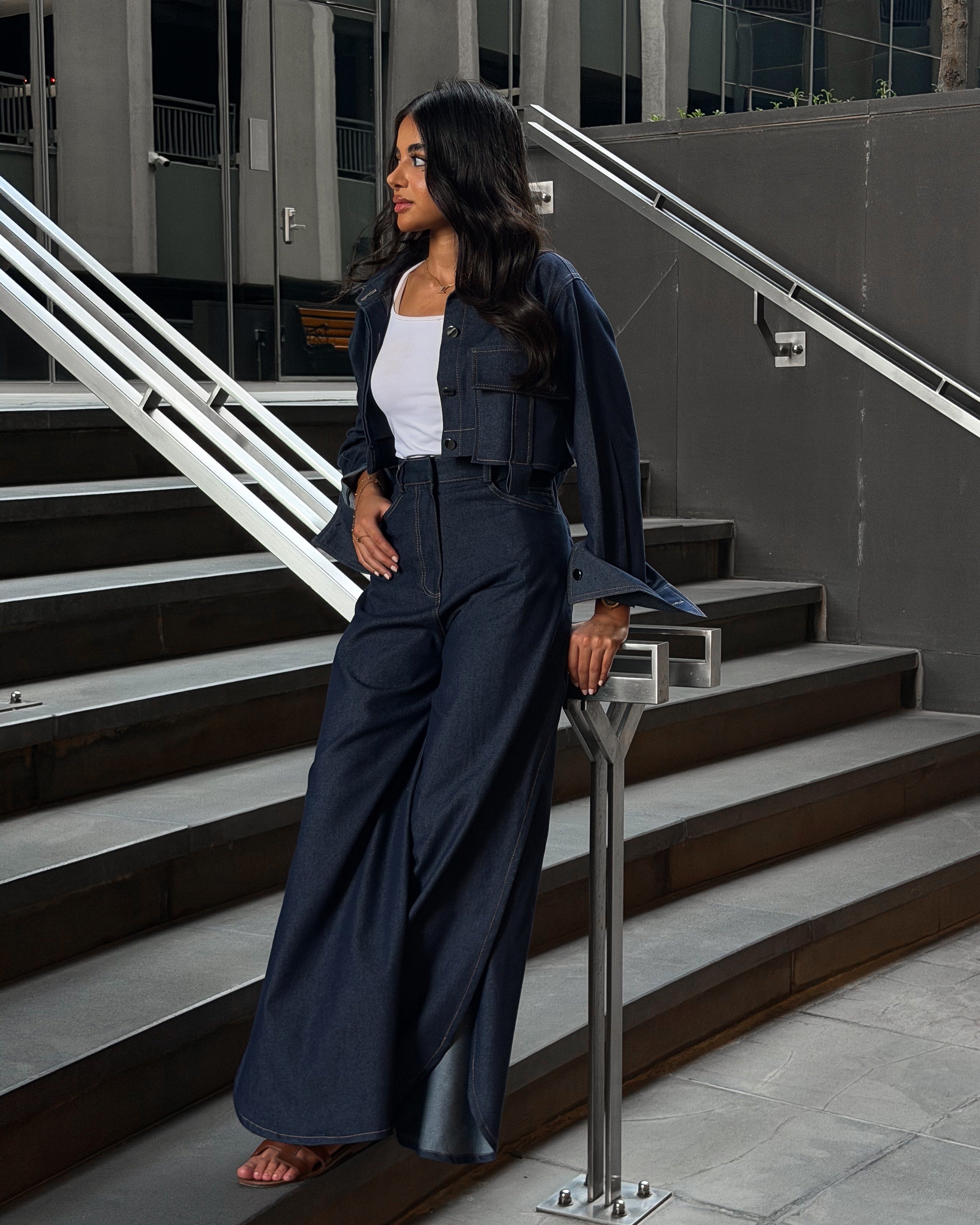 Cropped Denim Set