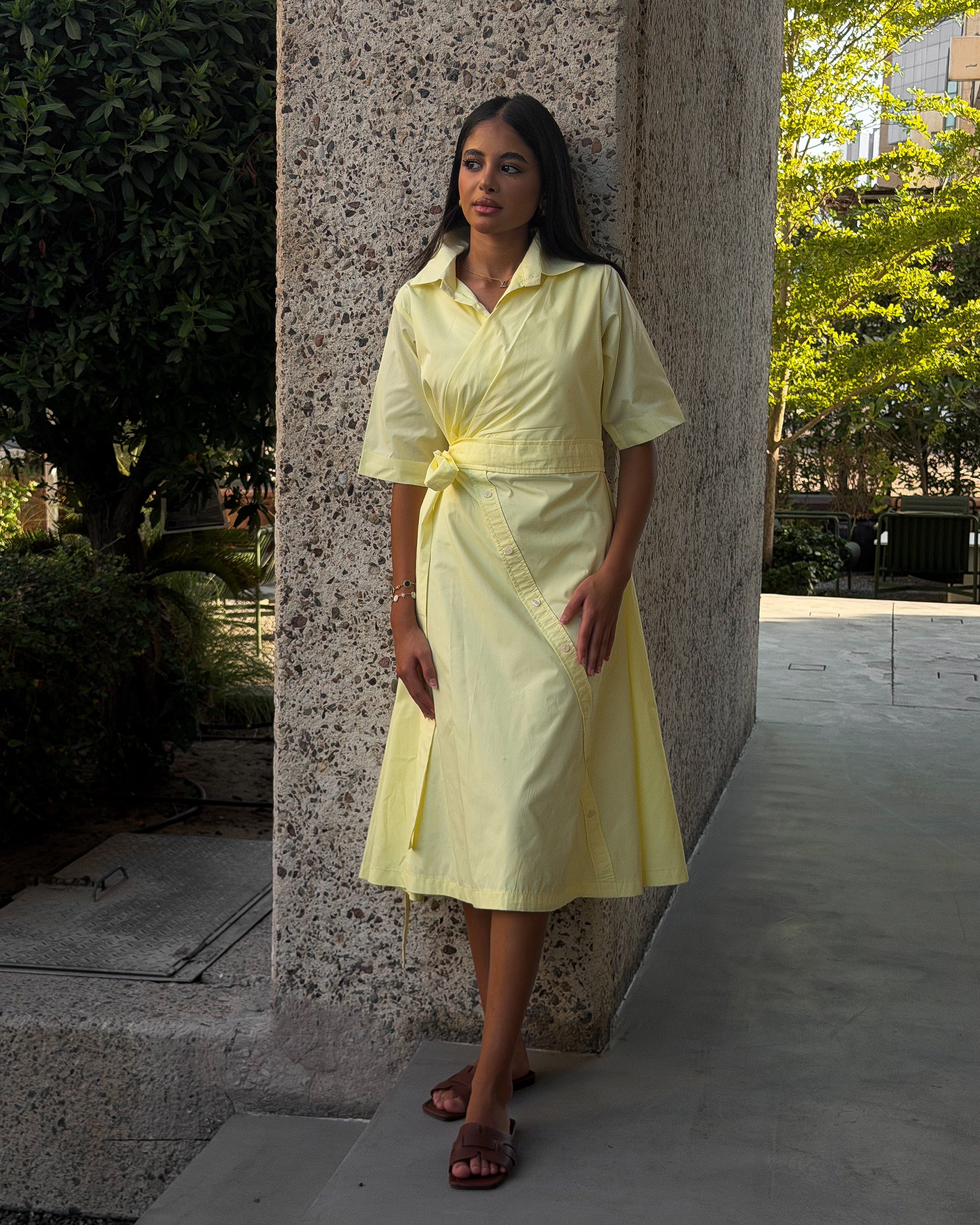 Poplin Butter Yellow Dress