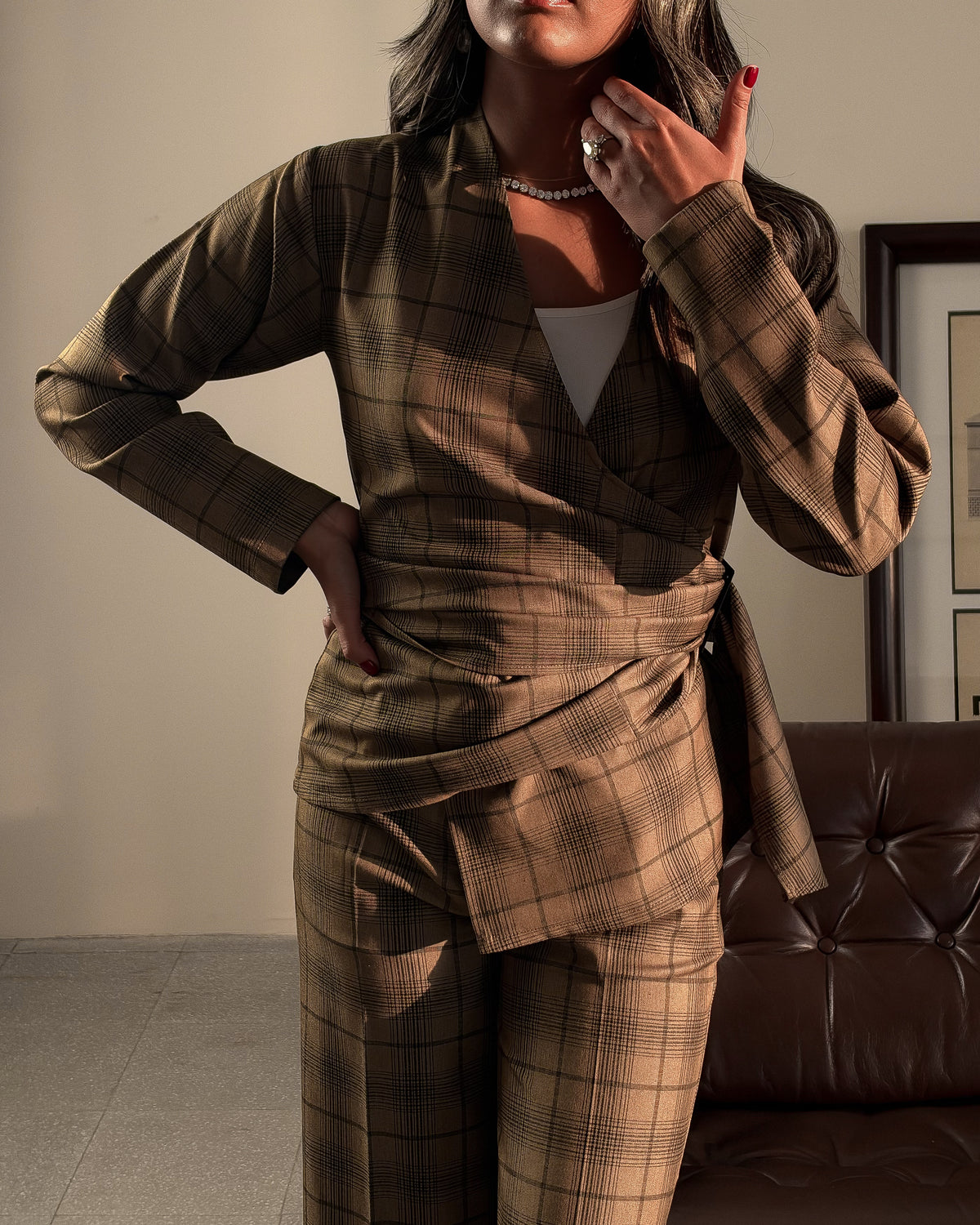 Plaid Wrap Set