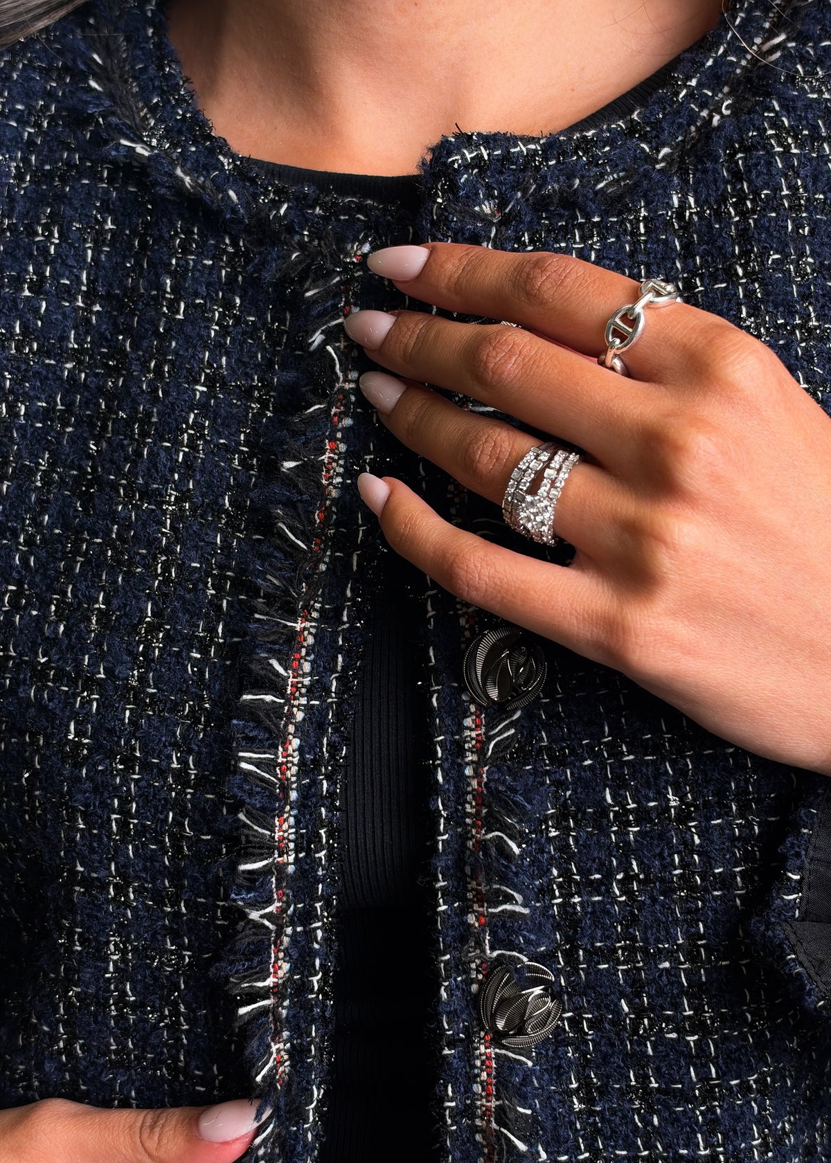 Navy Tweed Set
