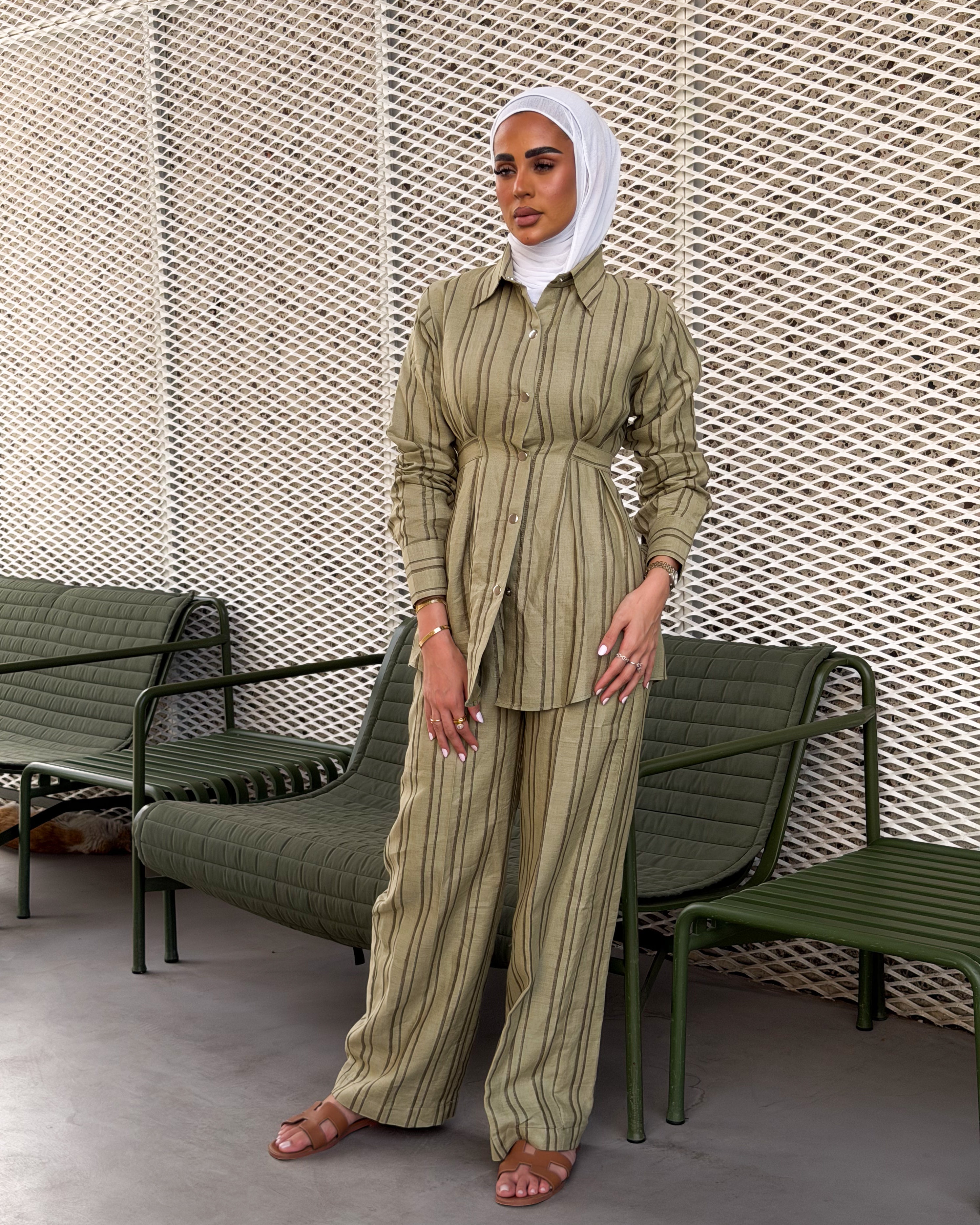 Pure Linen Green Set