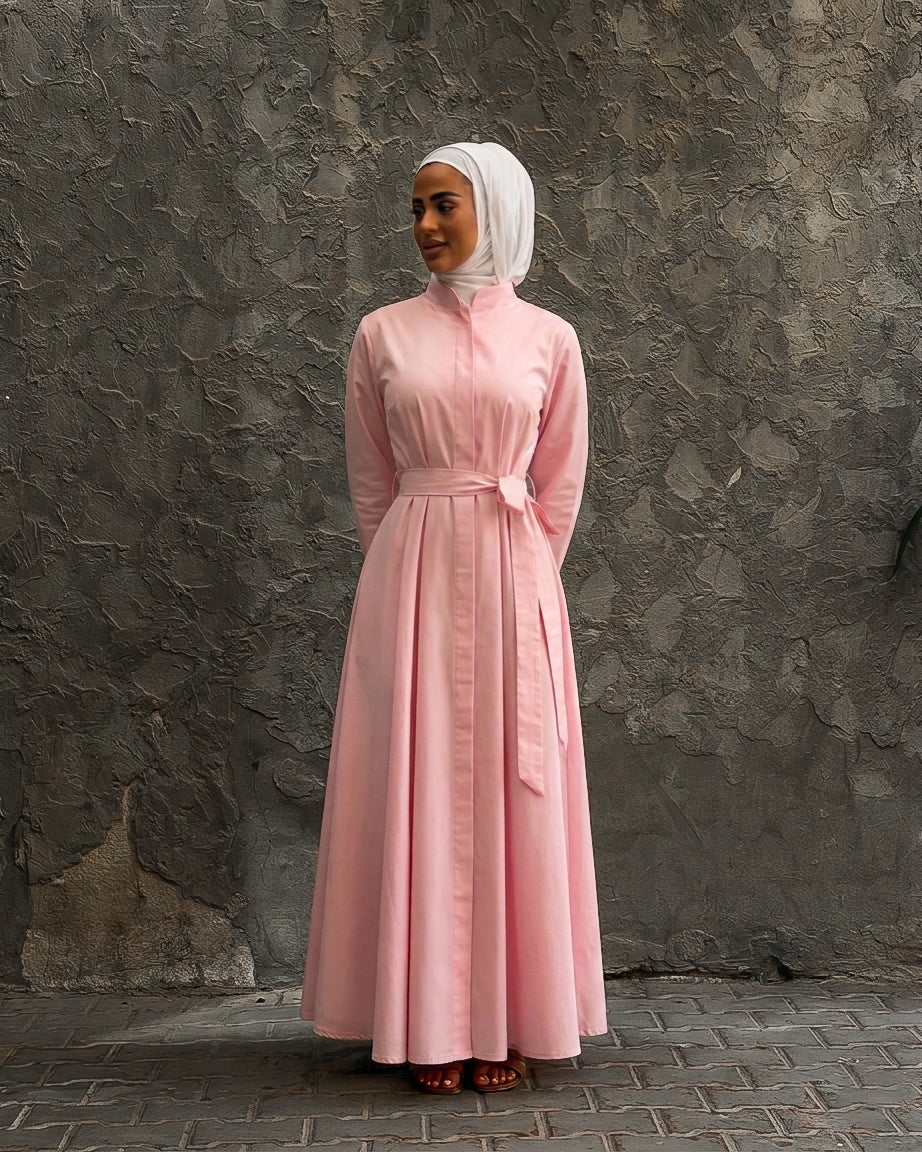 Poplin Signature Dress Pink
