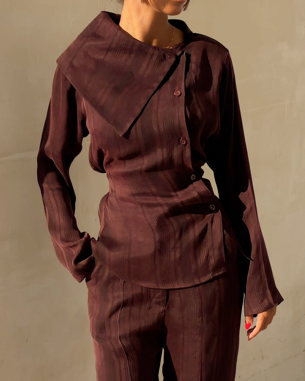 TEXTURED SATIN SET