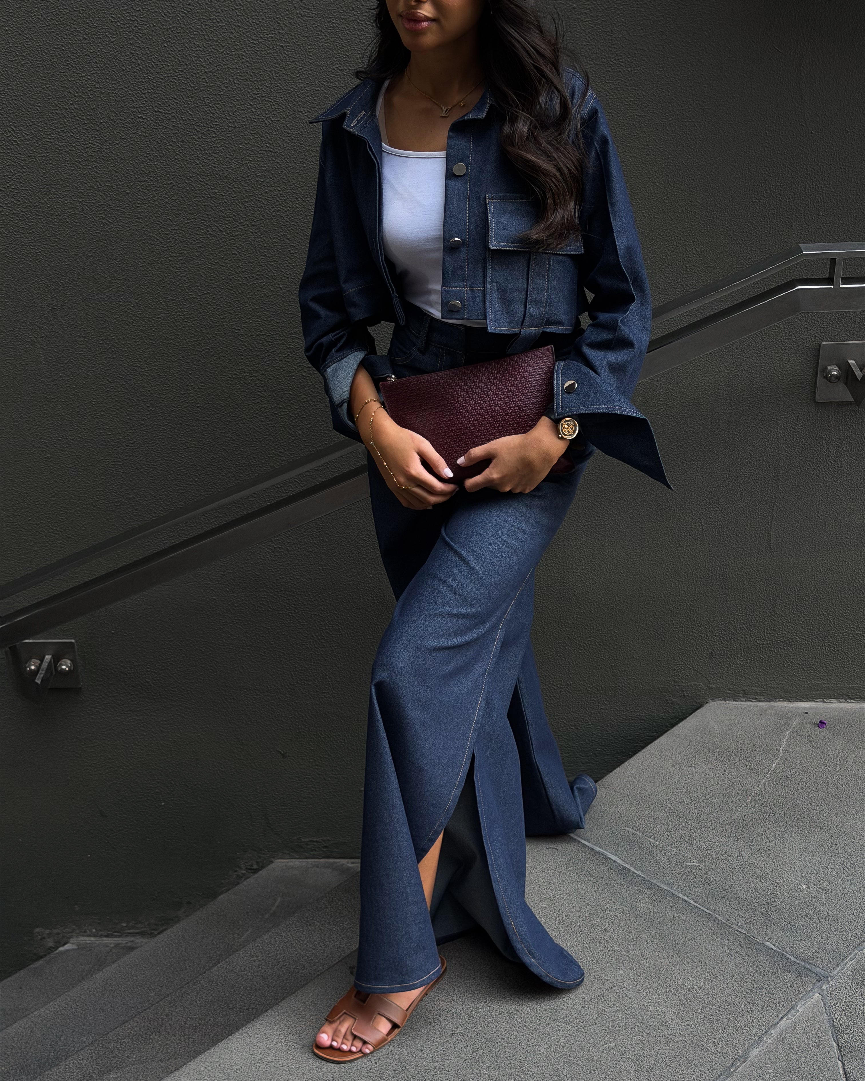Cropped Denim Set