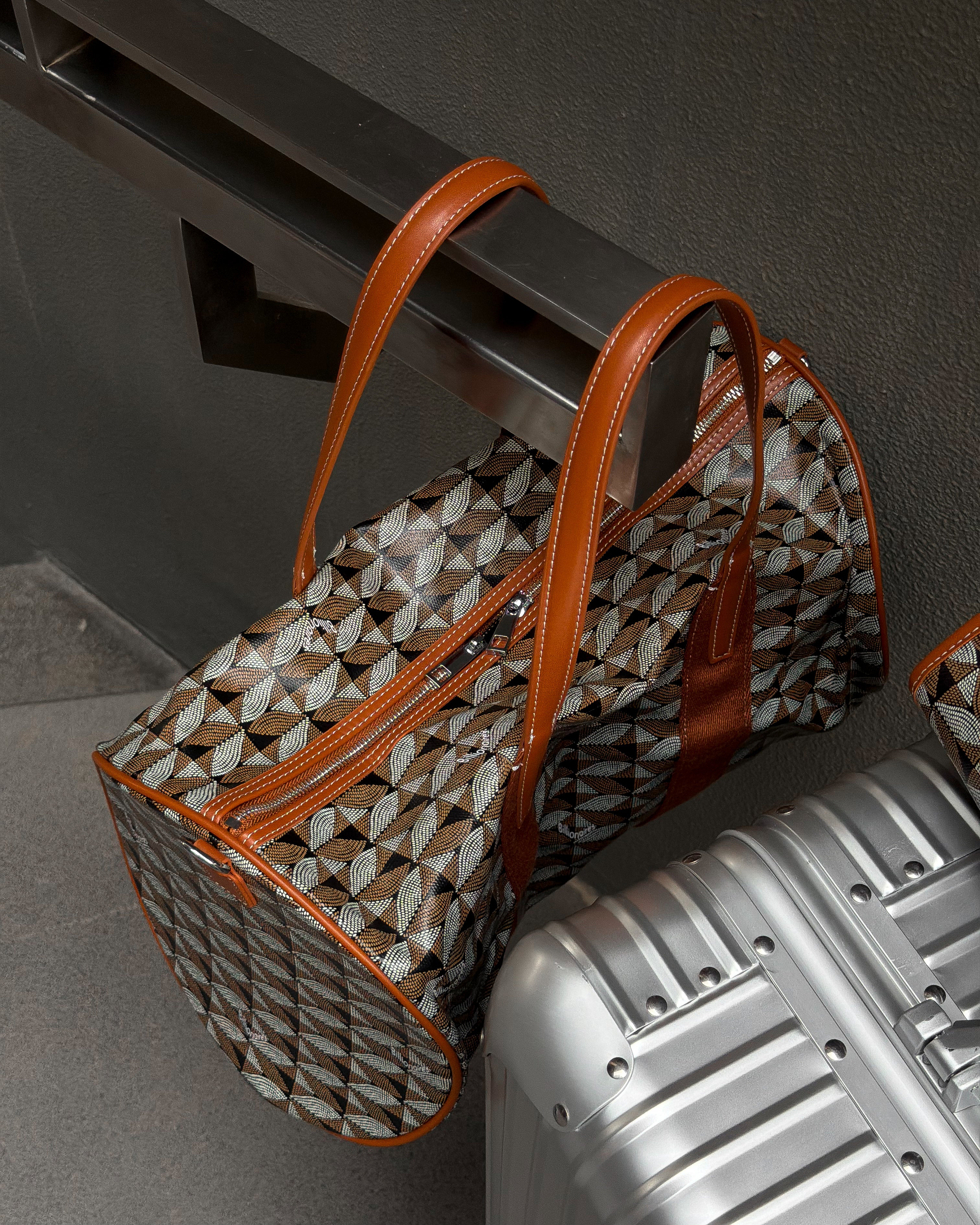 Brown Signature Duffel Bag