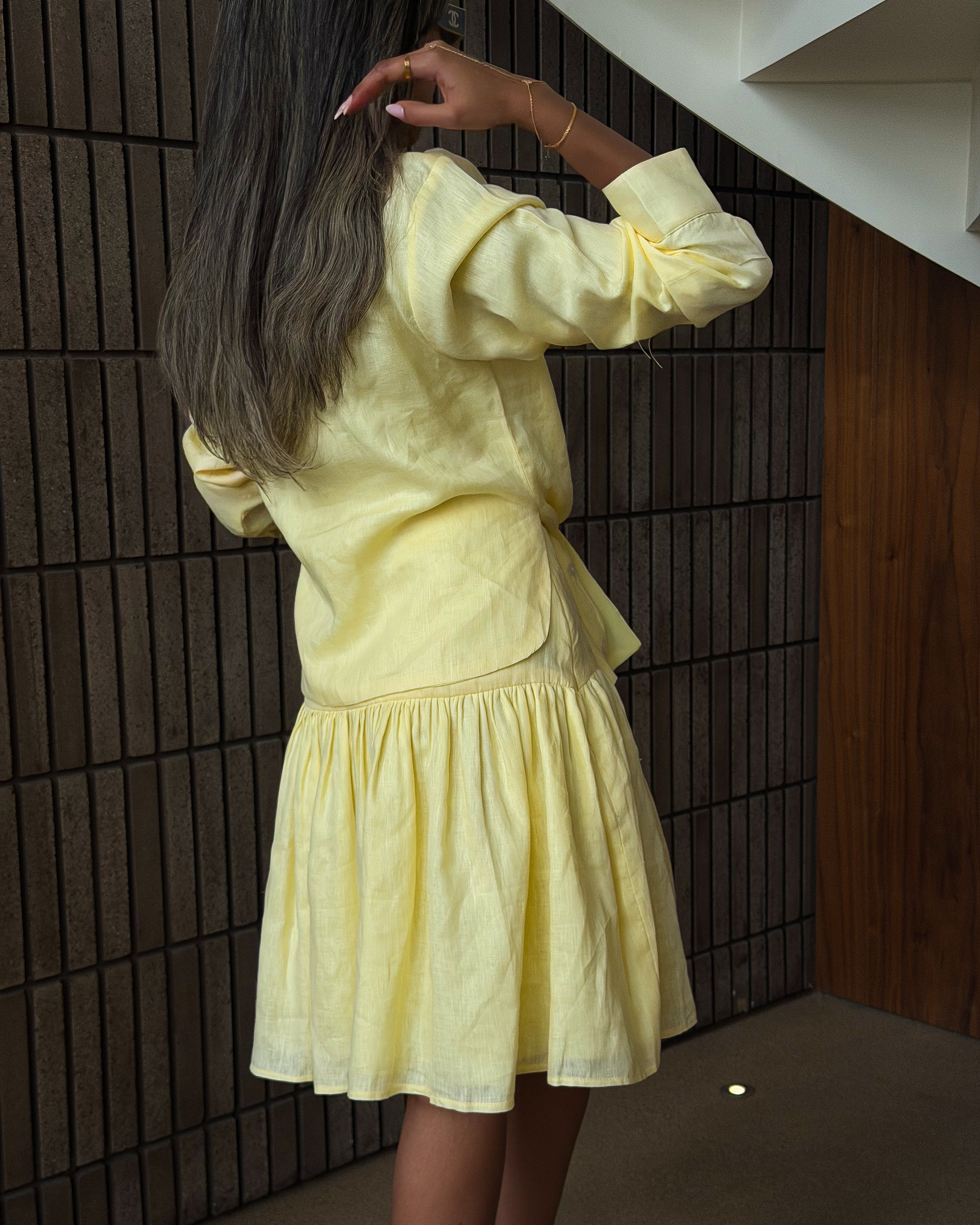 The Sorrento Linen Shirt & Skirt Set