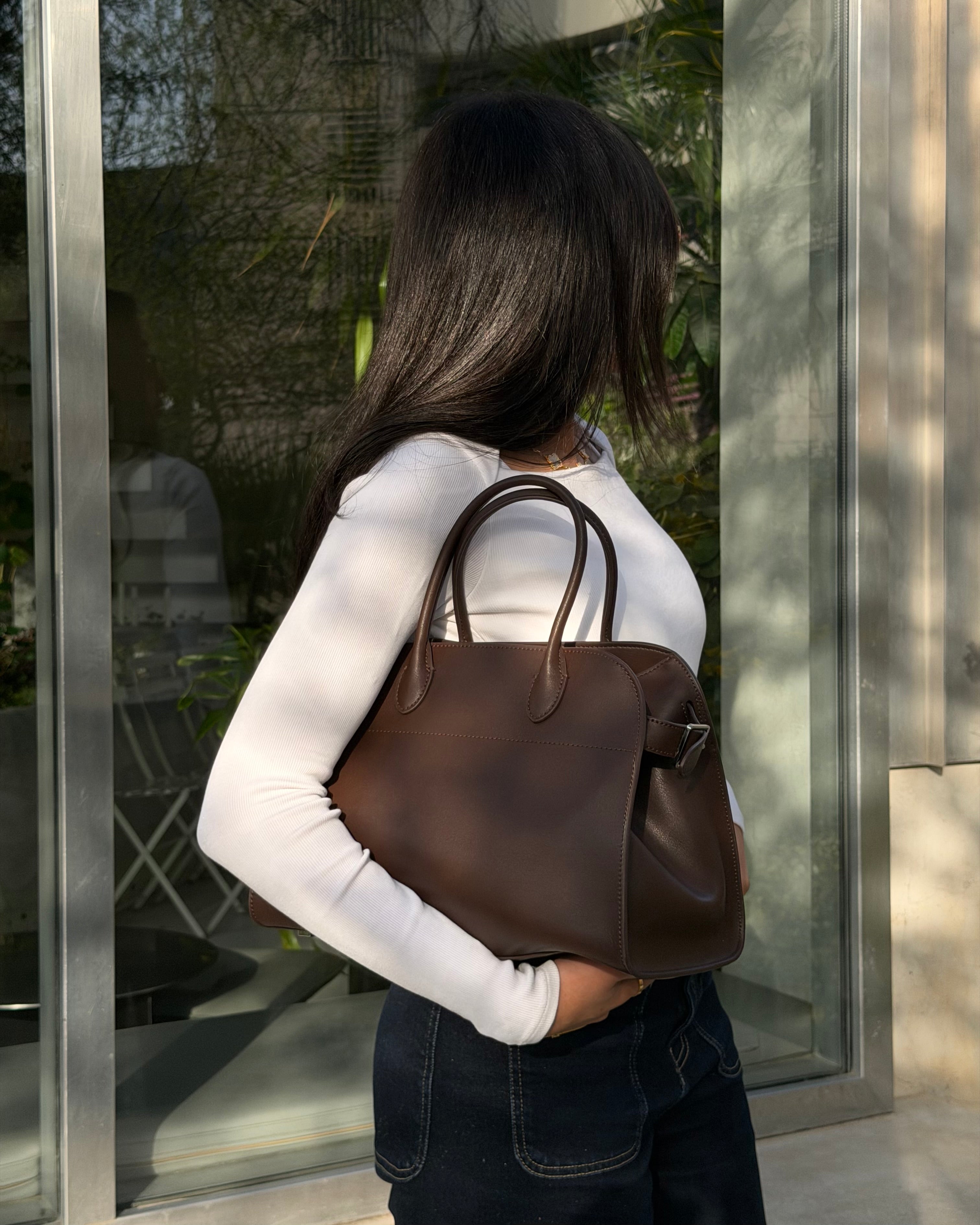 Dome Briarwood Leather Bag