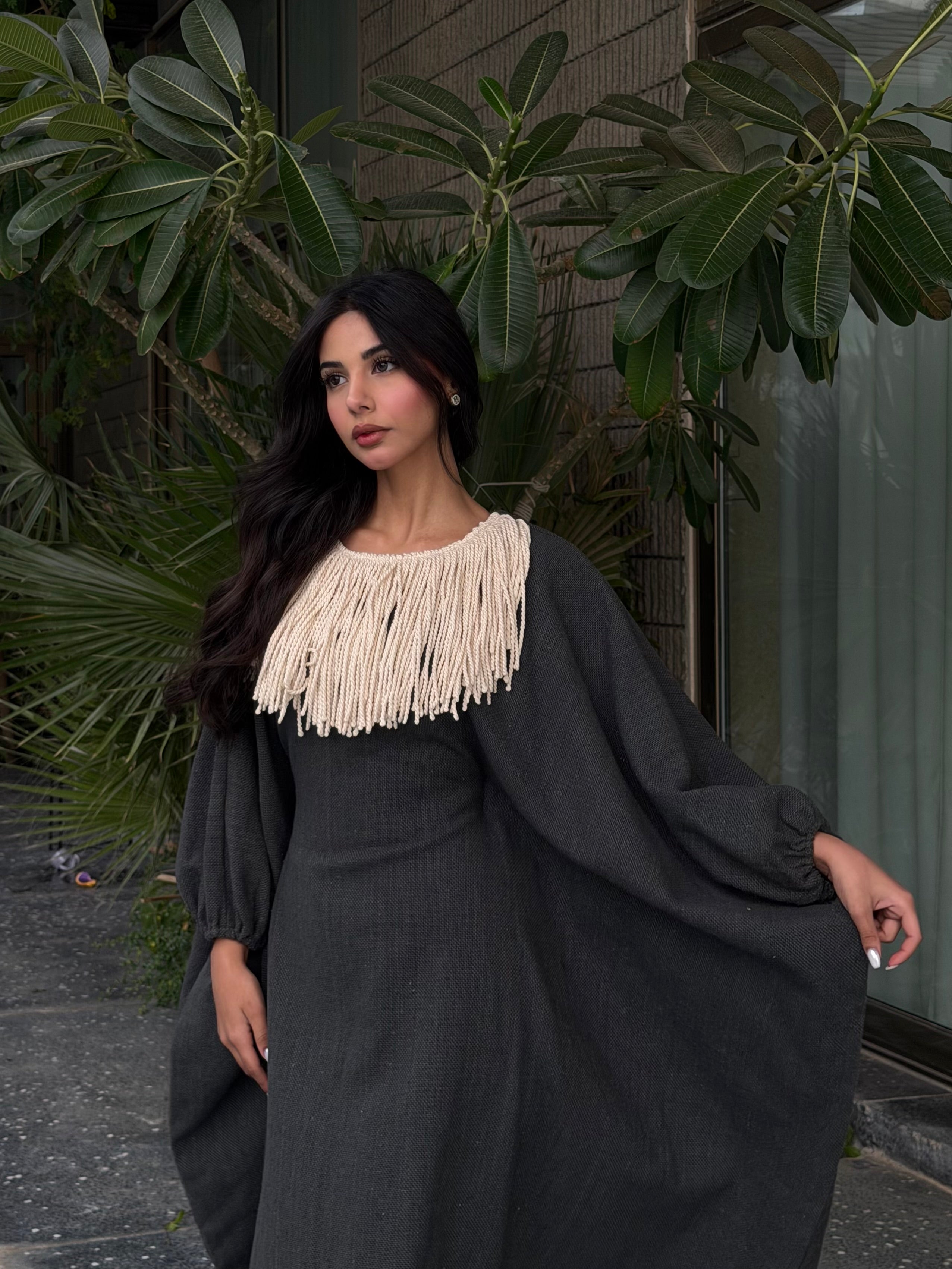 Fringe Sahara Daraa - Dark Grey