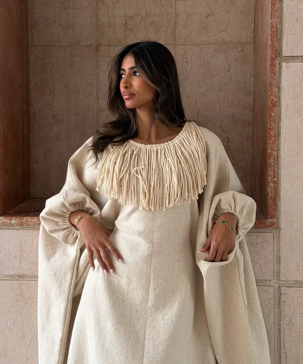 Fringe Sahara Daraa - Creamy