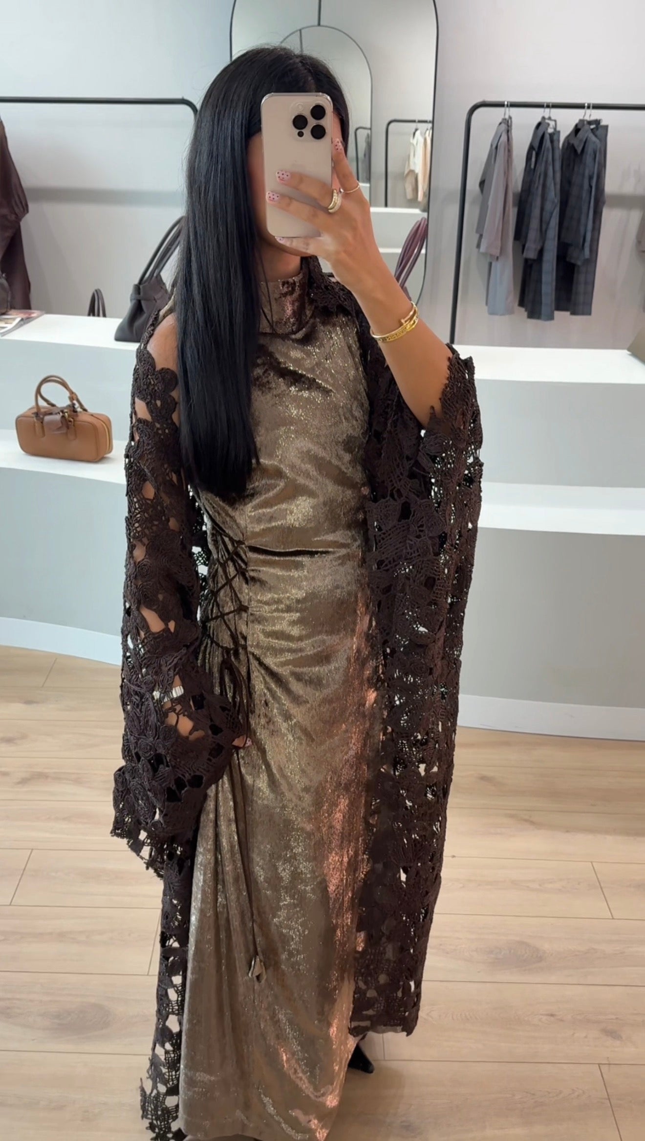 Velvet Gold and & Brown Daraa