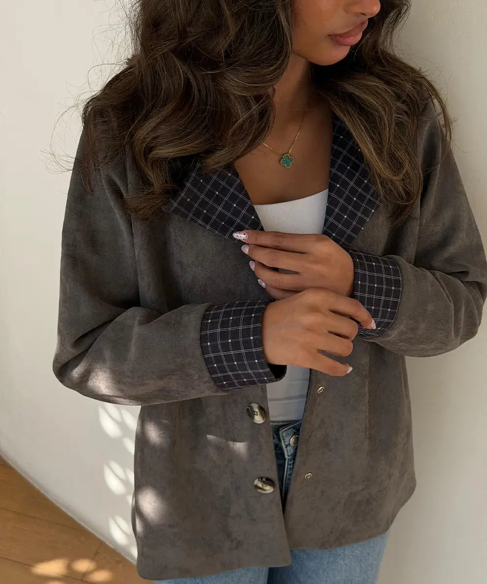 Gray Suede Jacket