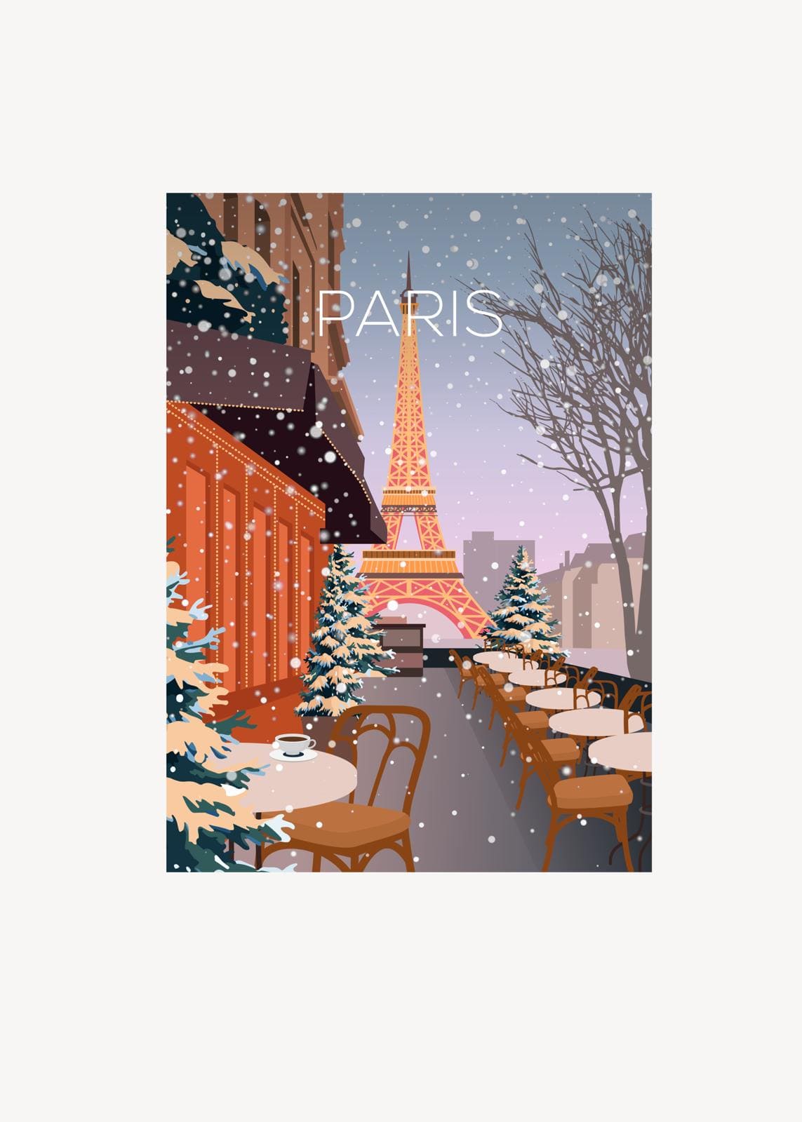 Winter Paris Sticker