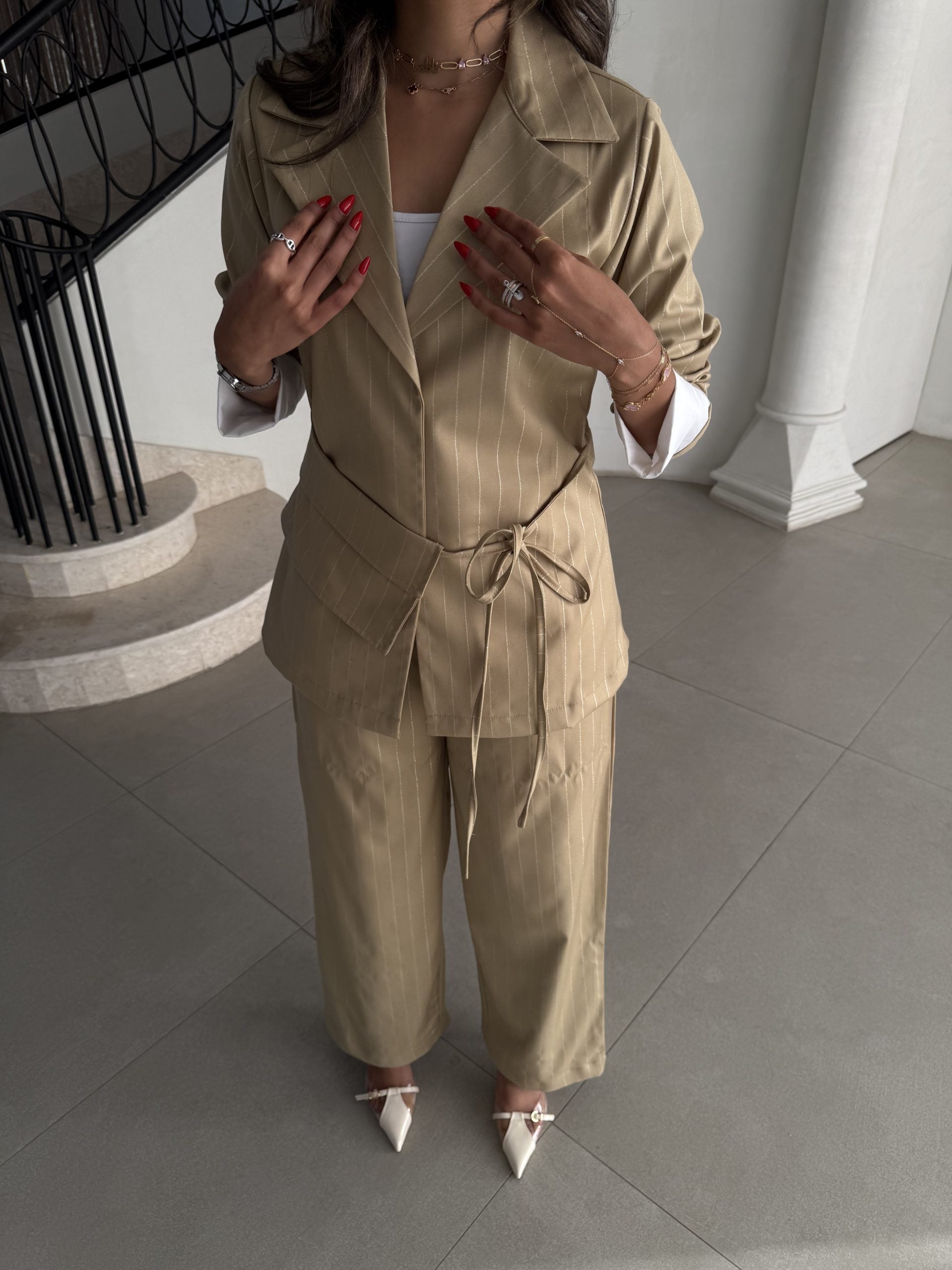 Blazer set with cuff