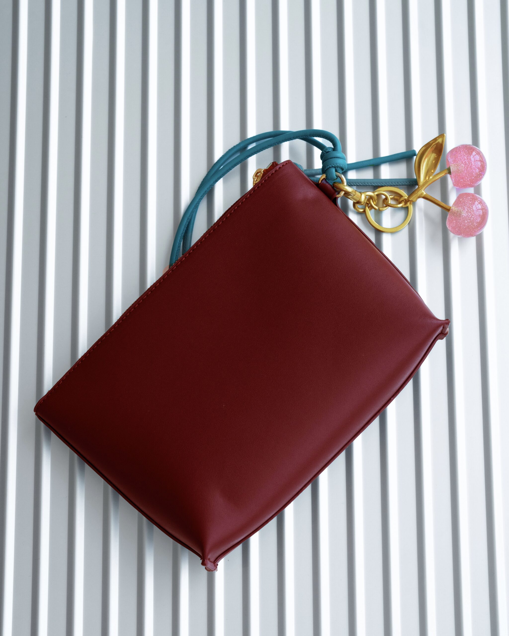 Burgundy Leather Clutch