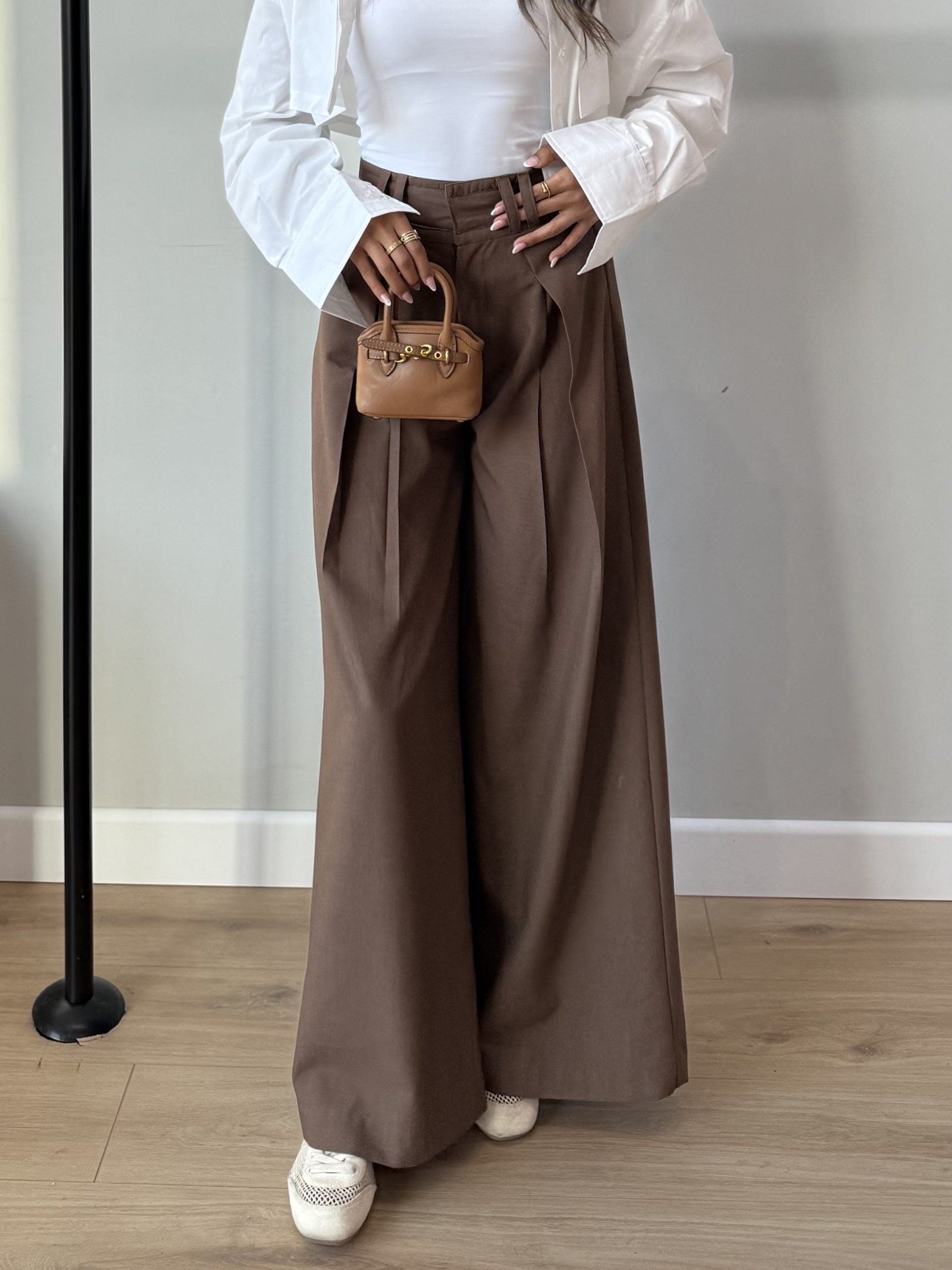 Brown Relaxed Fit Pants