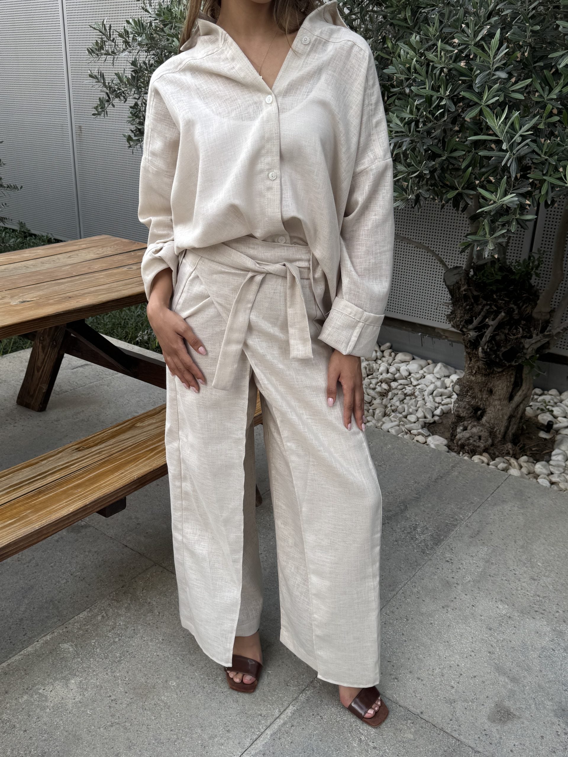 linen set shirt and pant