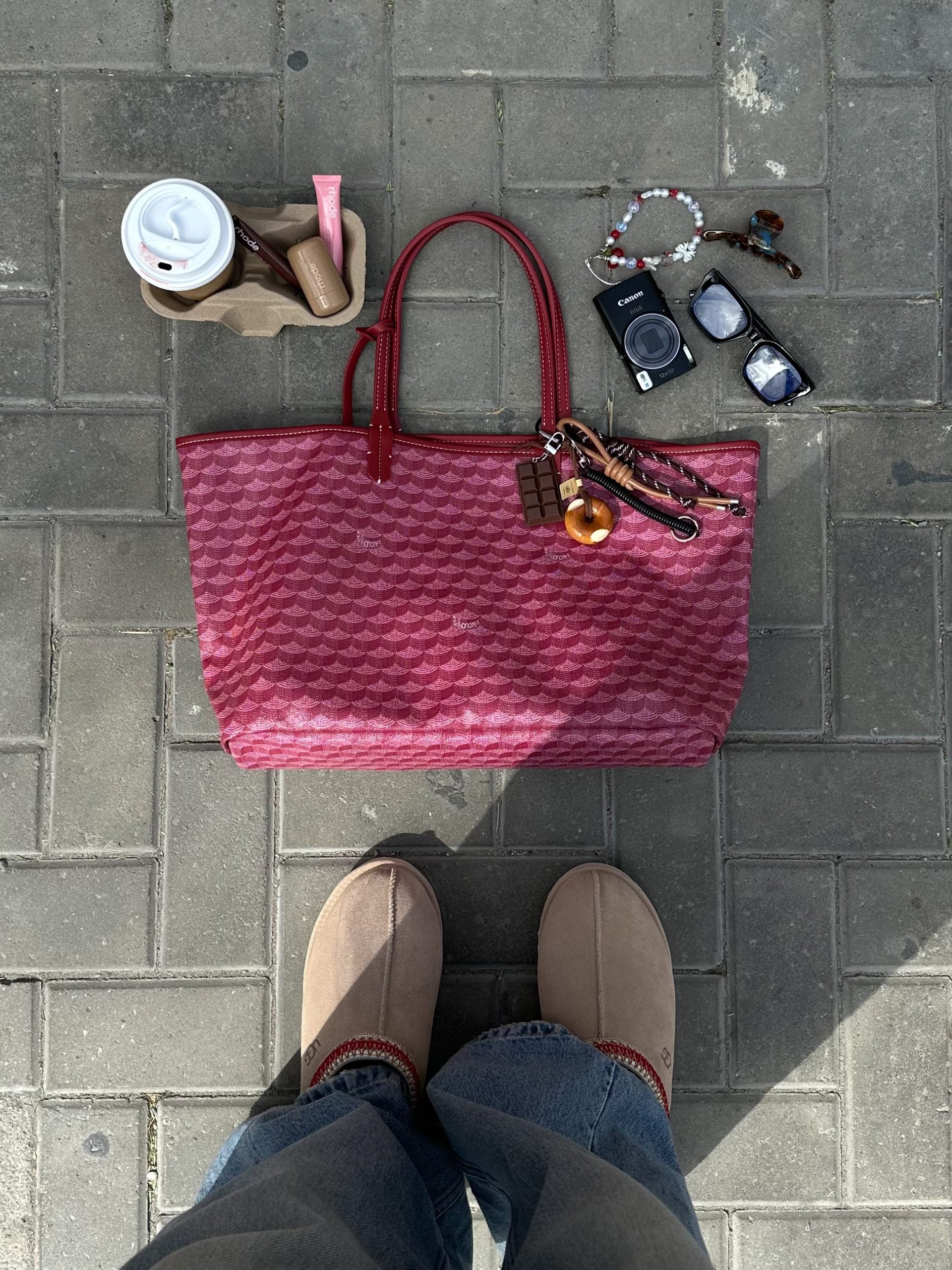 Burgundy Tote Bag