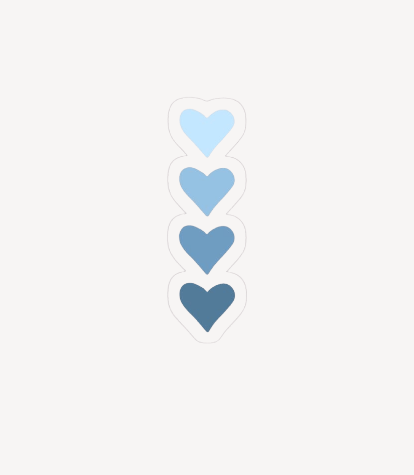 FOUR HEARTS STICKER