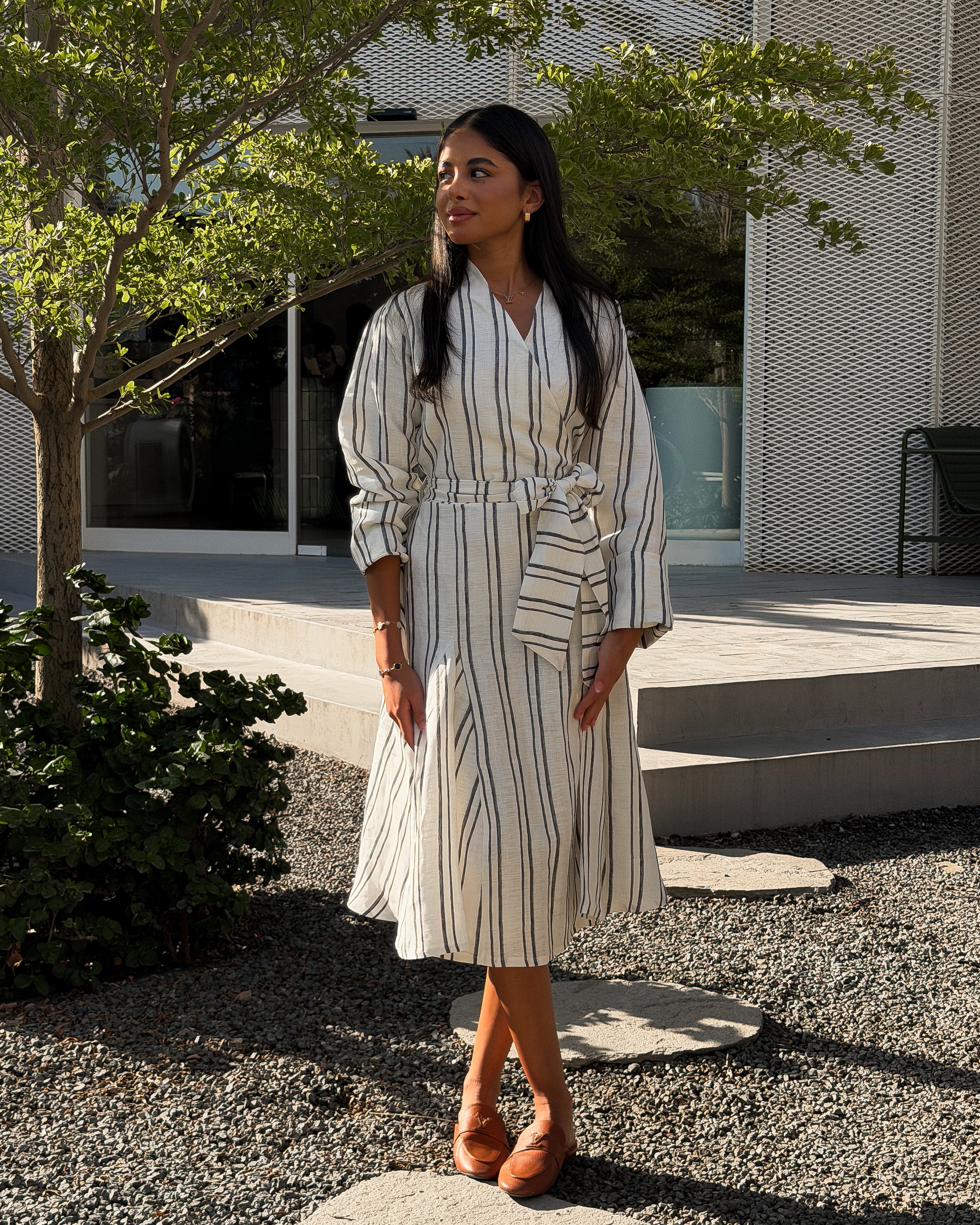 The Stripe Edit Midi Dress