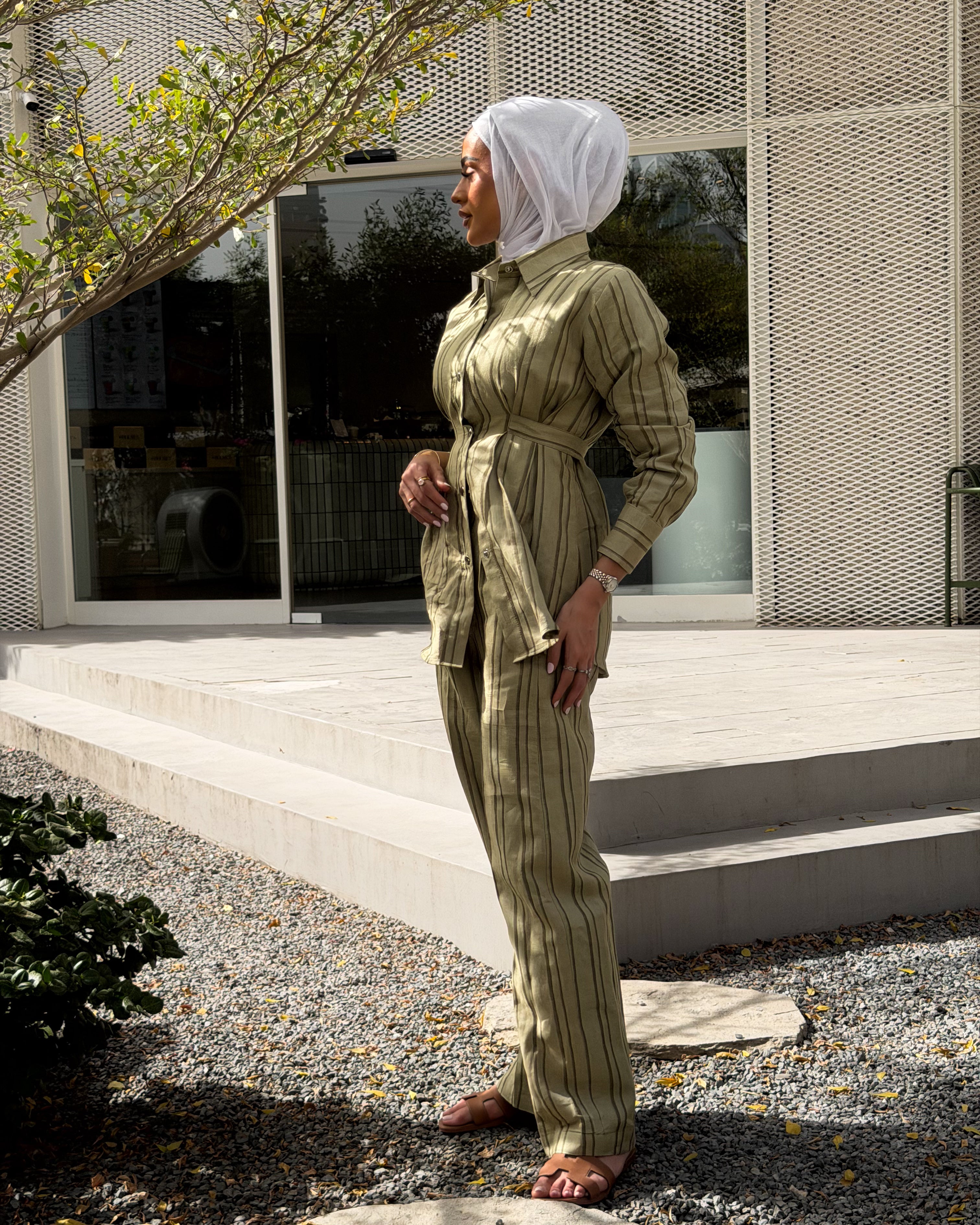 Pure Linen Green Set
