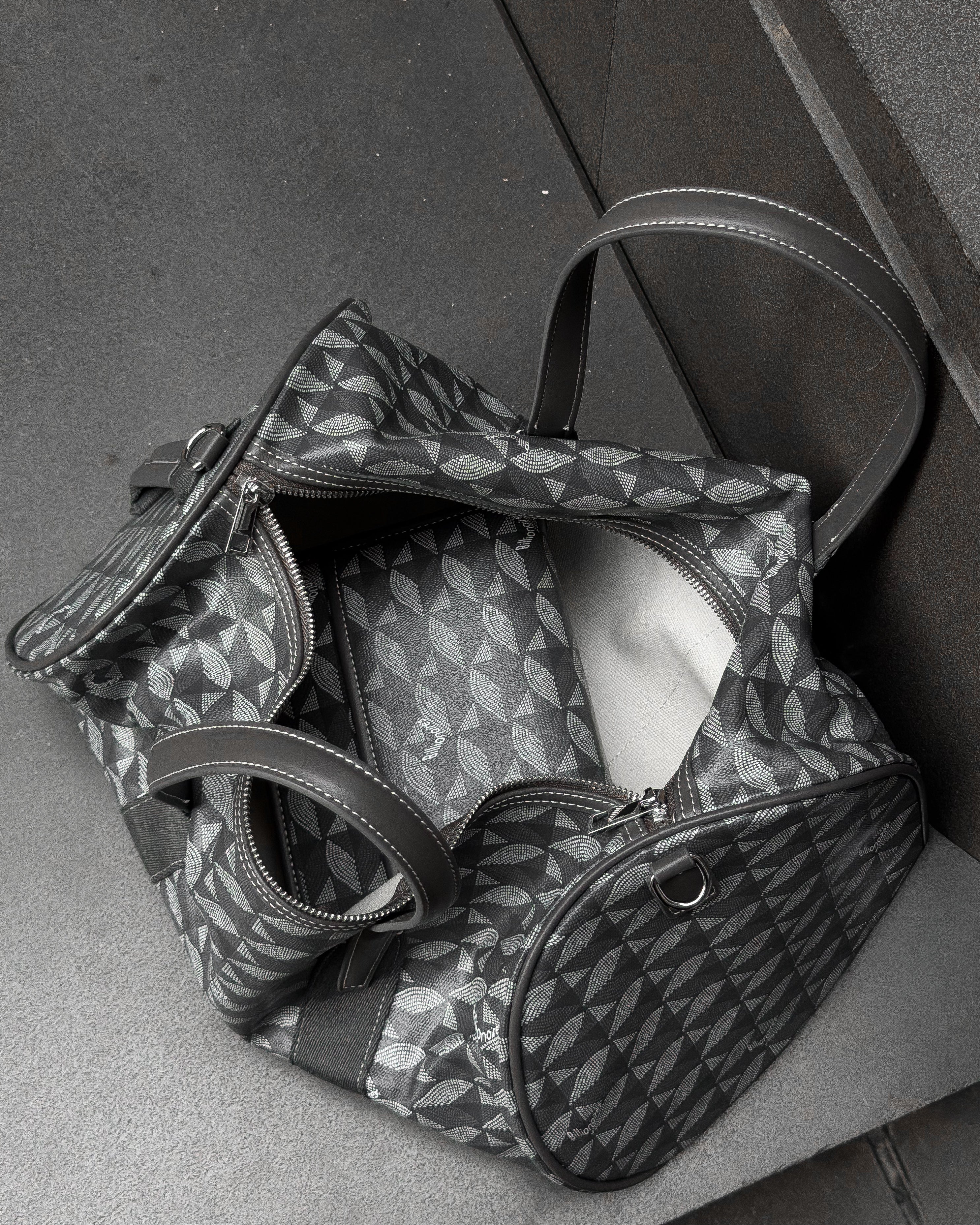 Grey Signature Duffel Bag