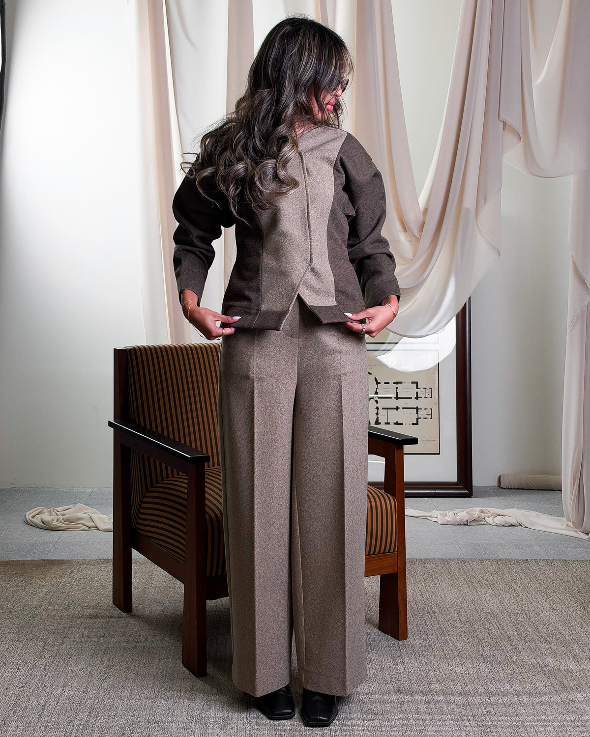 Two-Tone Tailored Set