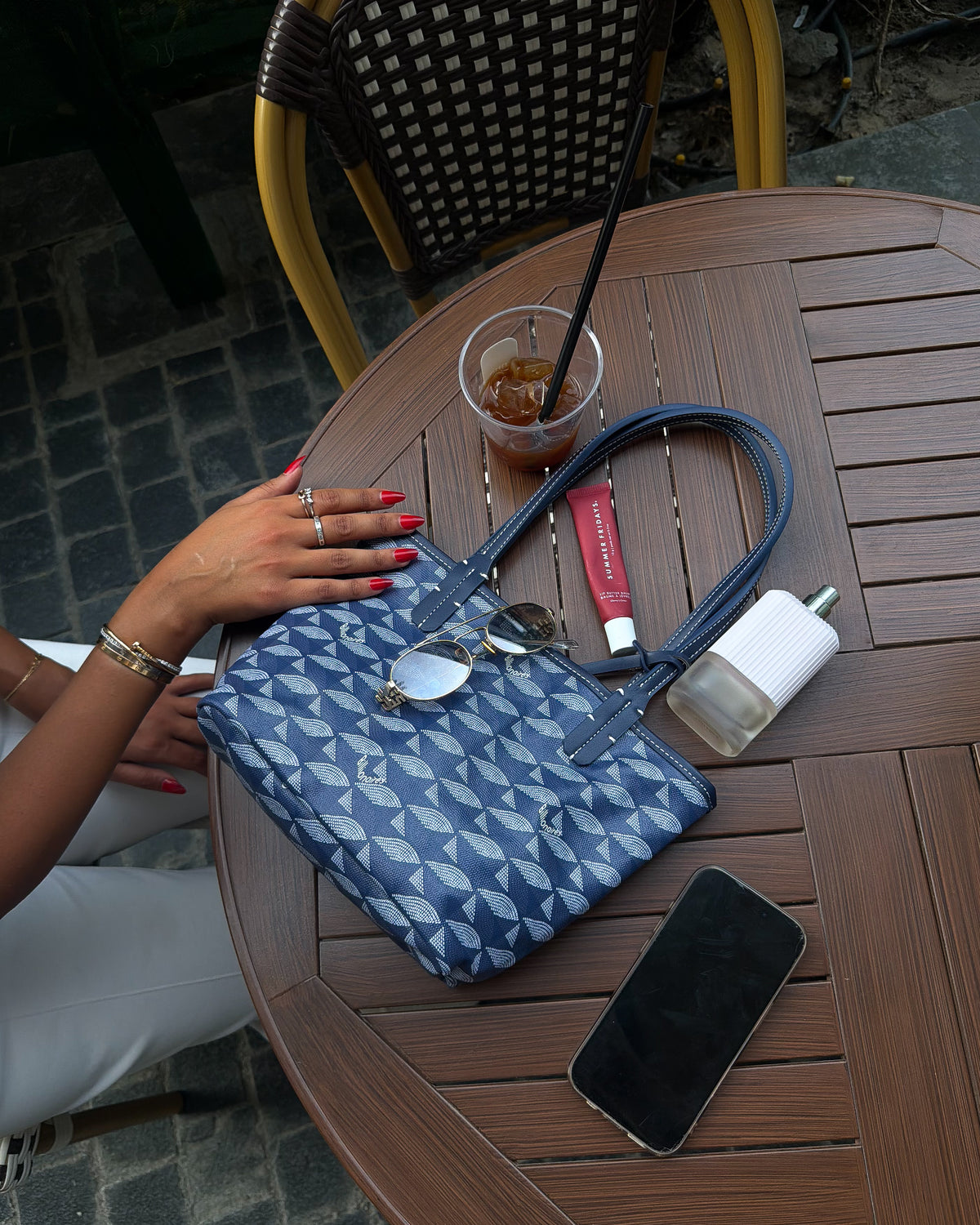 Small Blue Tote Bag
