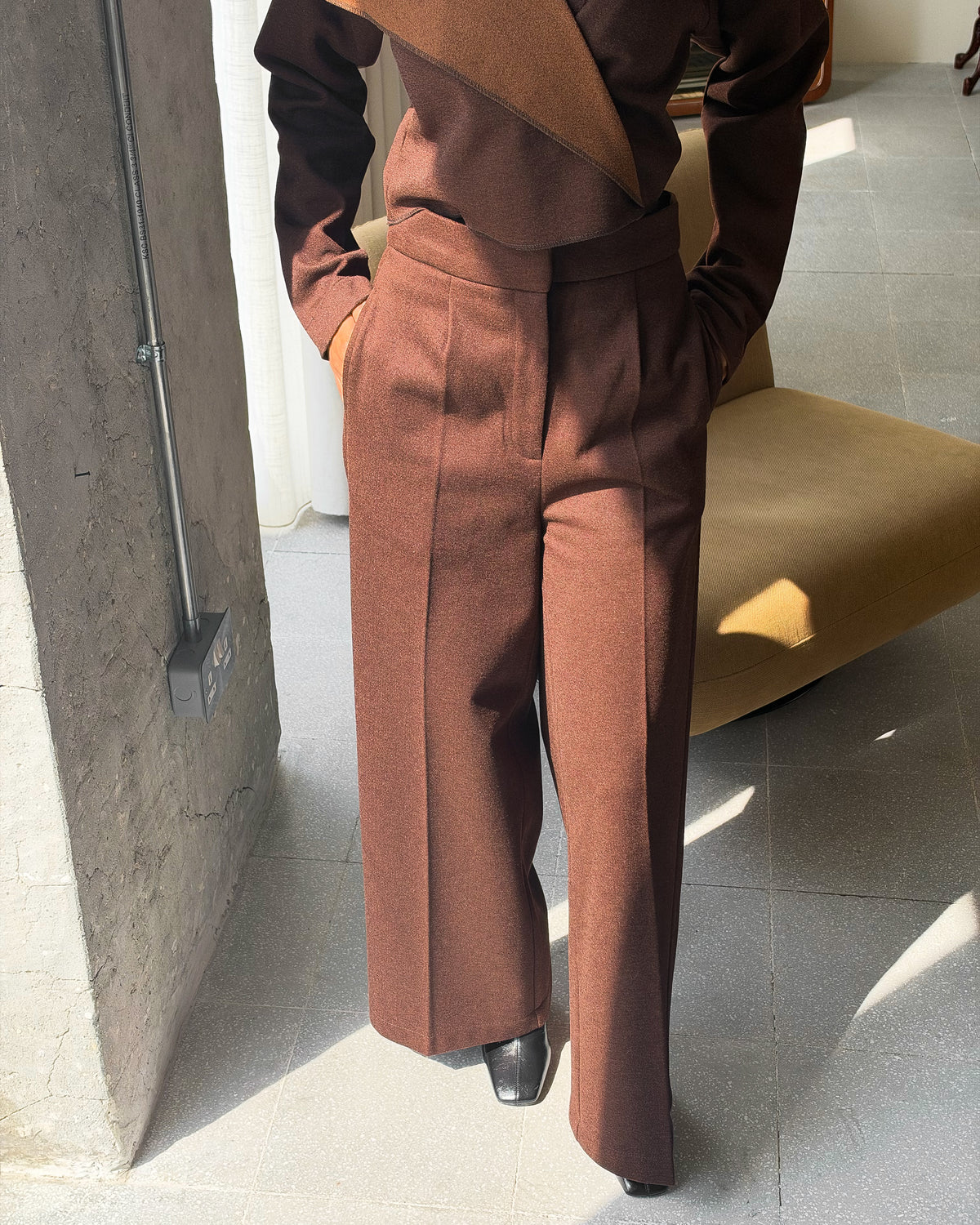 Deep Brown Double Shade Set