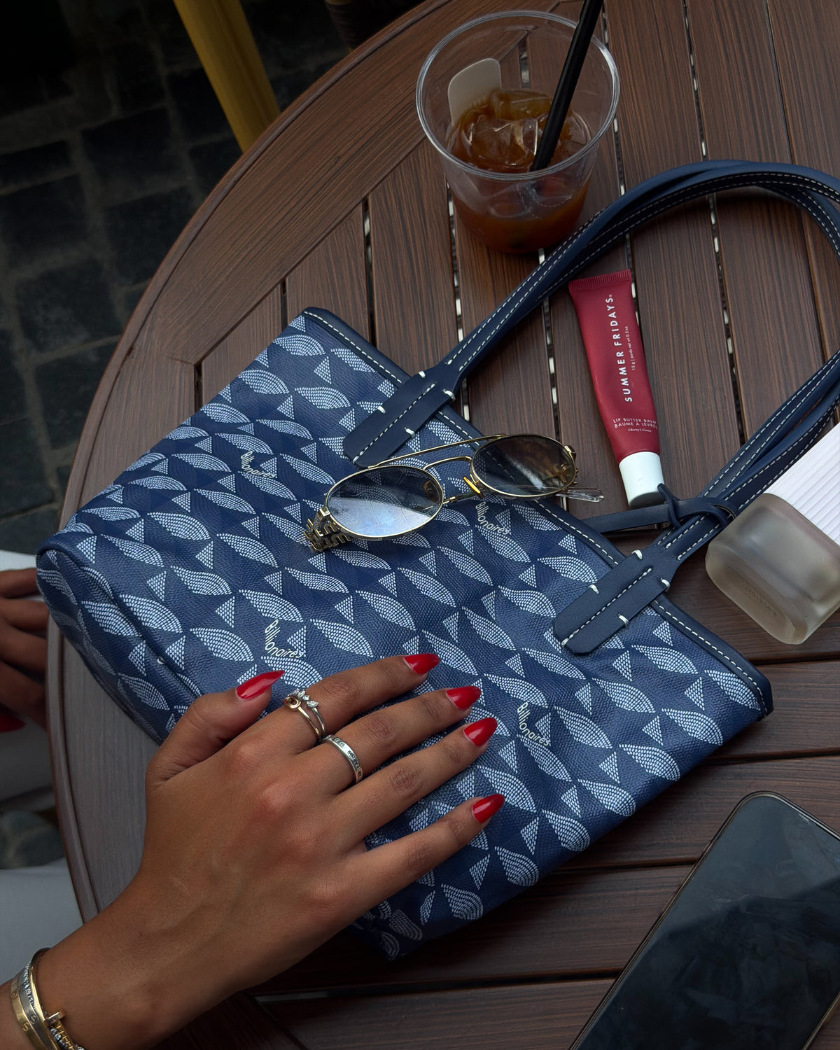Small Blue Tote Bag