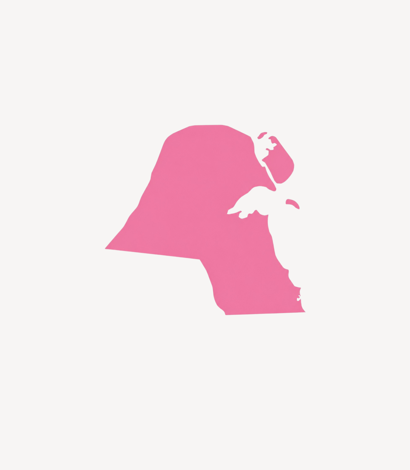 Kuwait Map Sticker
