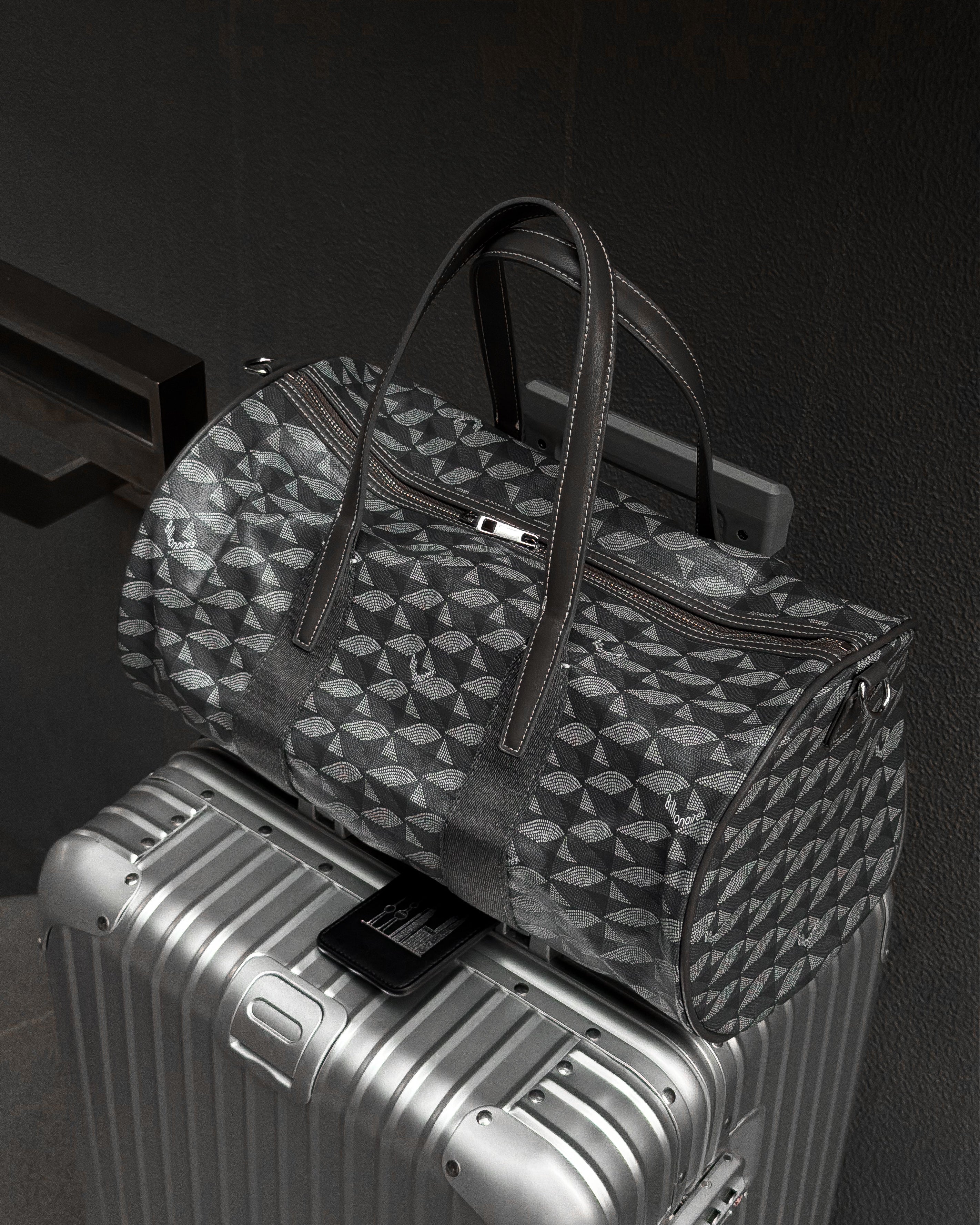 Grey Signature Duffel Bag