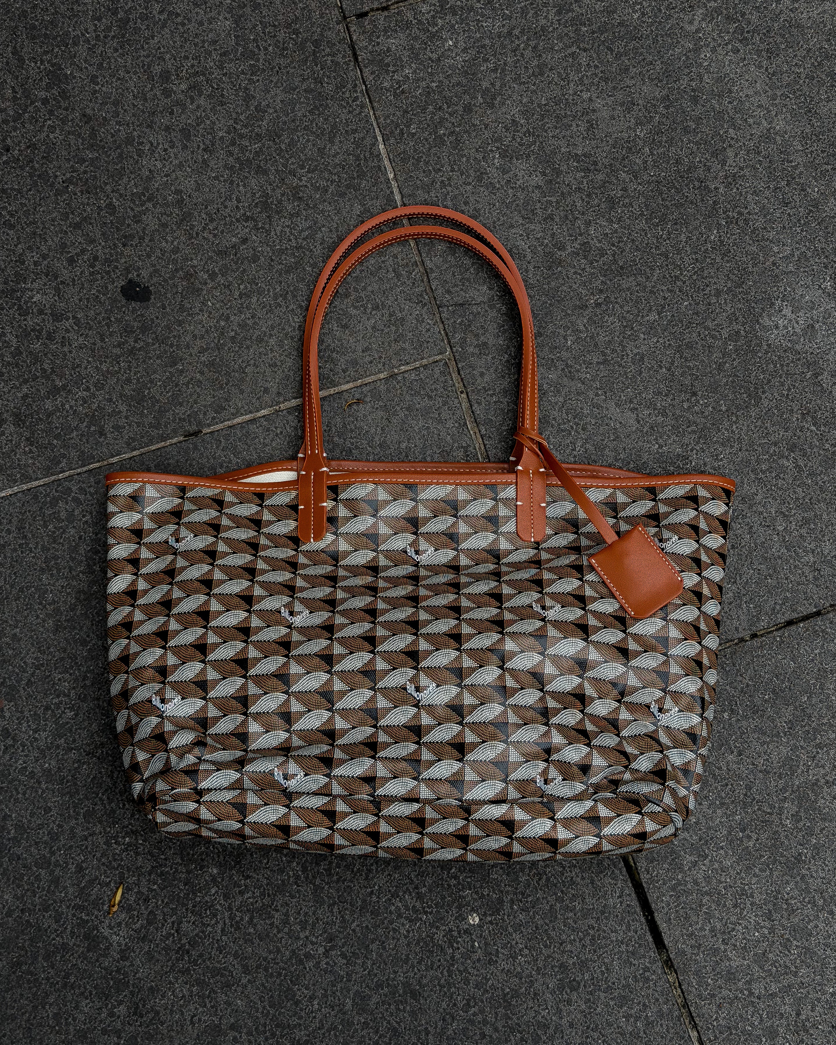 Black - Brown Tote Bag