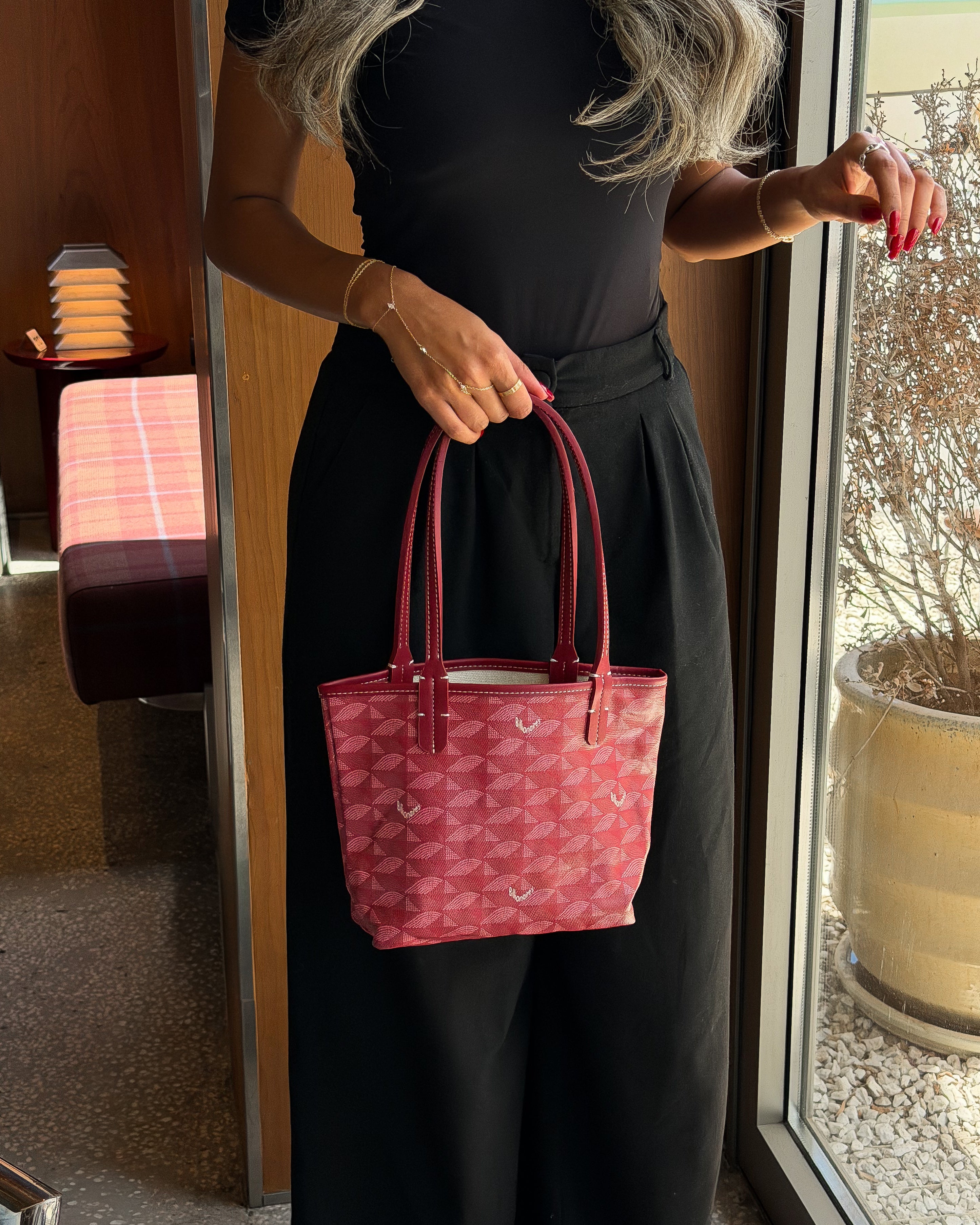 Small Burgundy Tote Bag