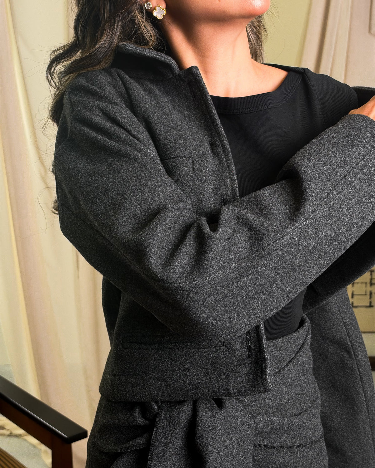 Charcoal Ruffle Set