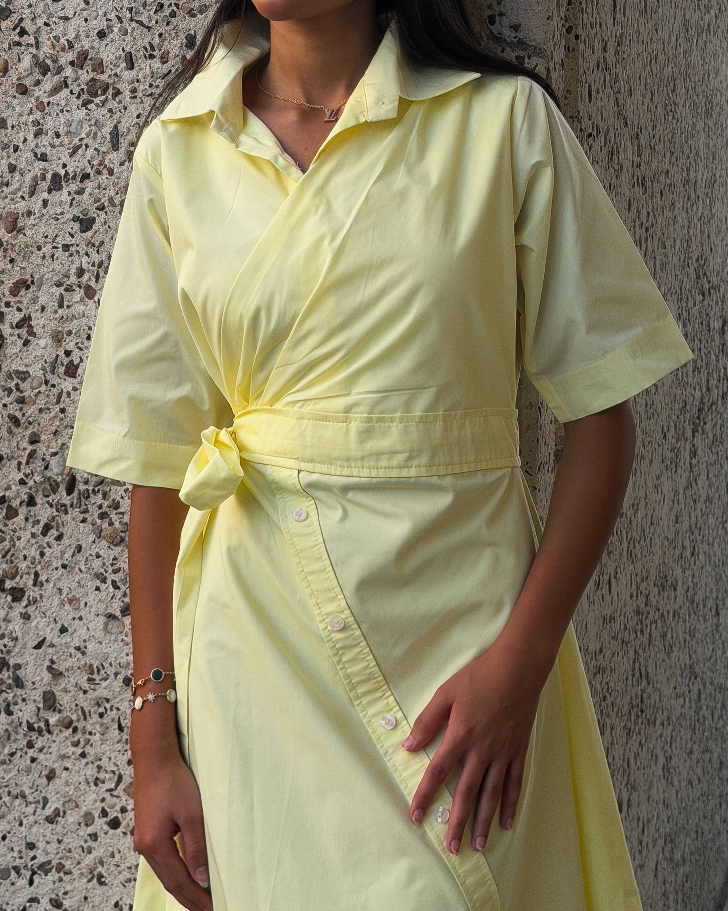 Poplin Butter Yellow Dress