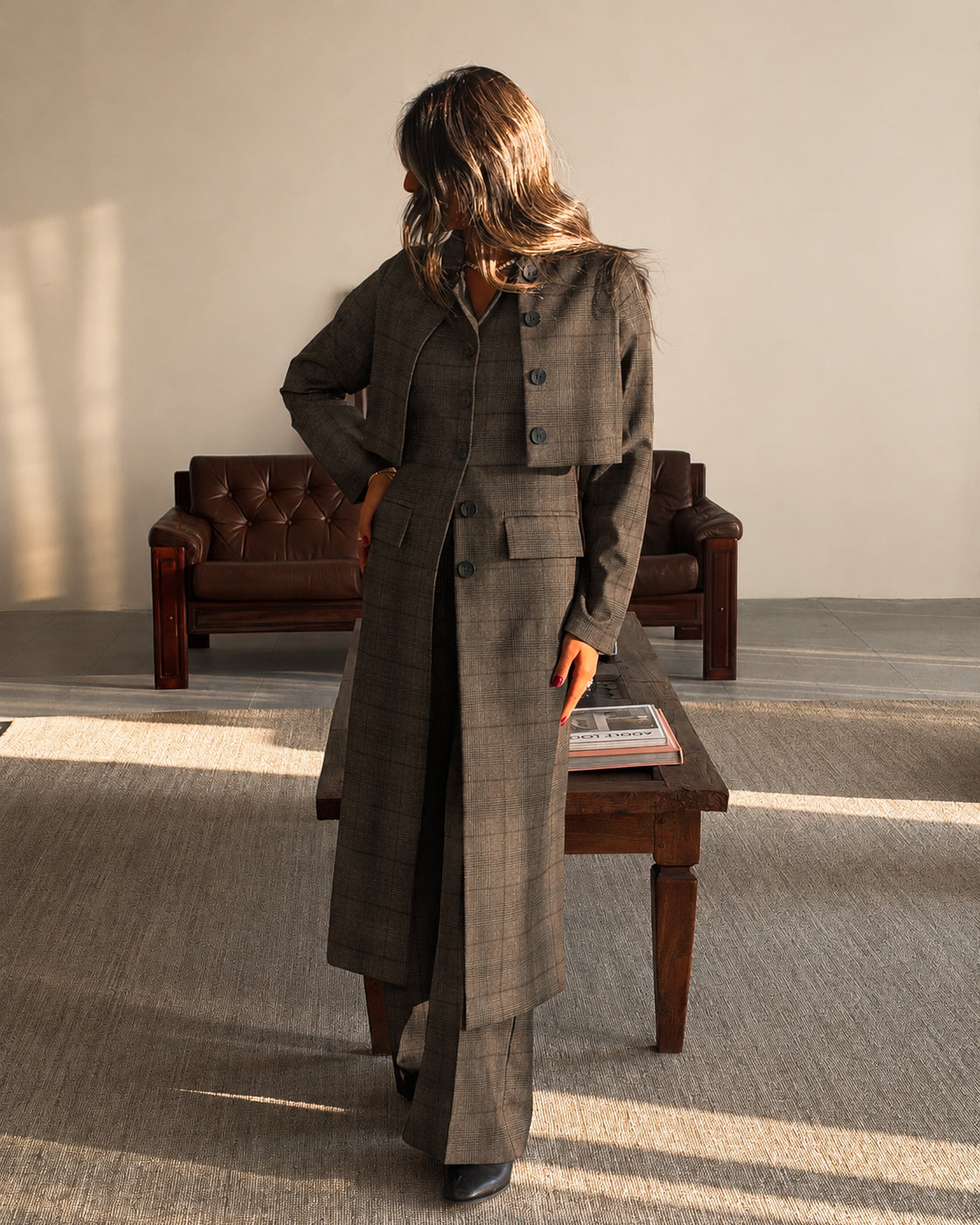 Plaid Three-Piece Set