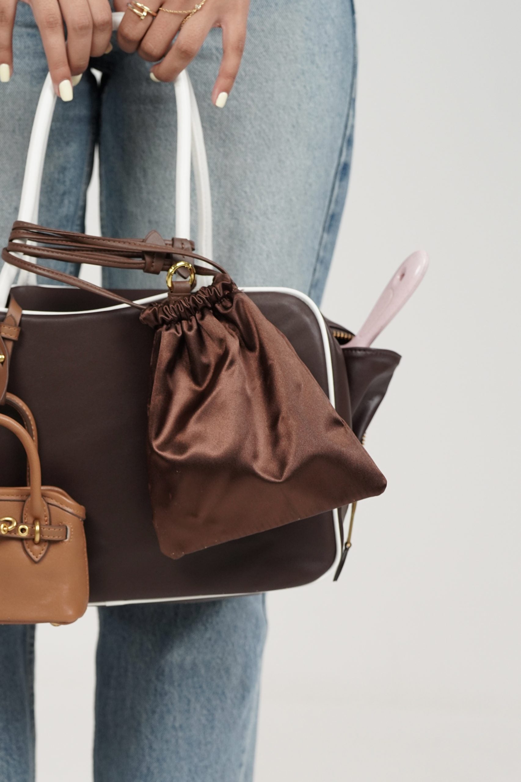 Yellow Leather Dust Bag