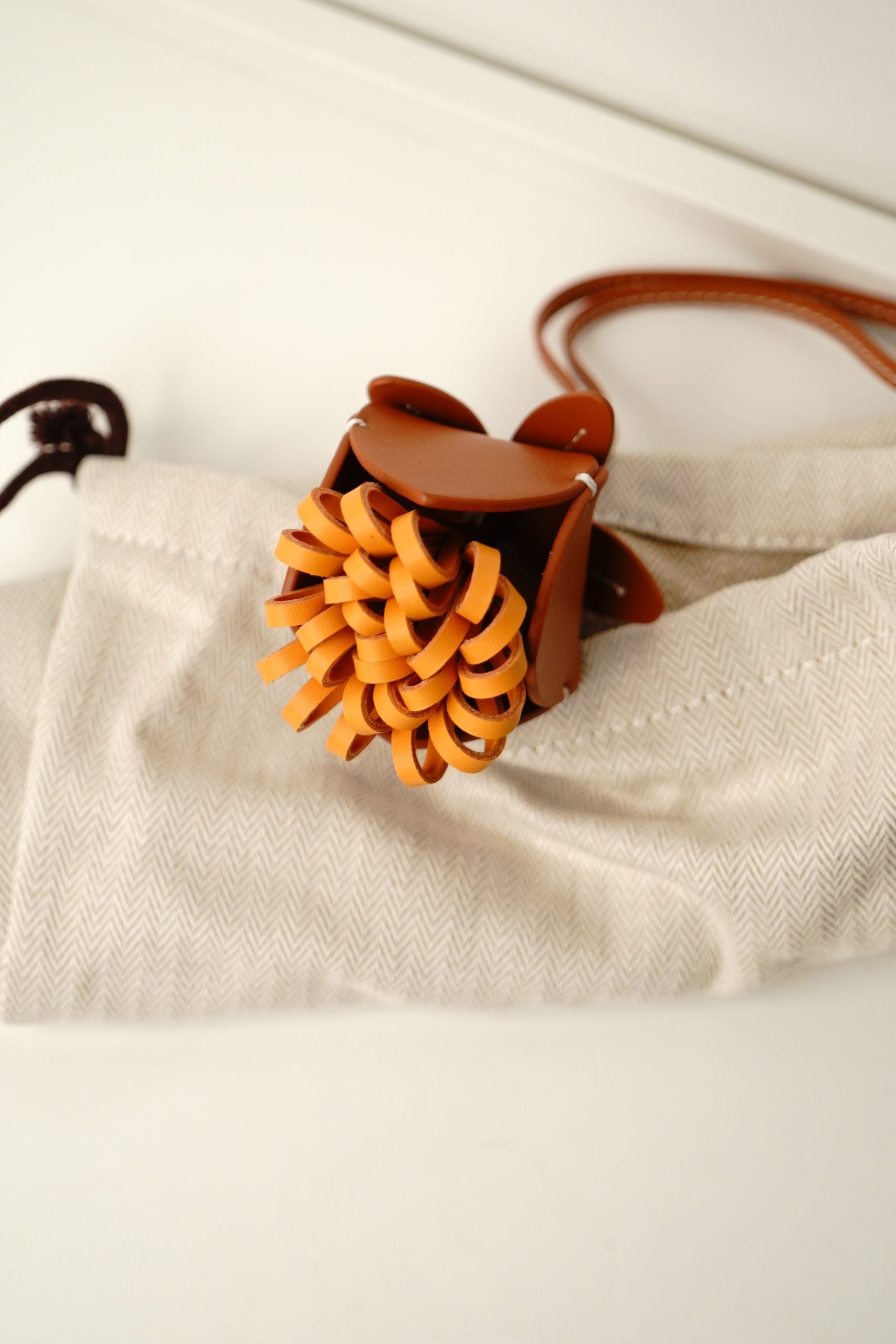 Flower Leather Charm