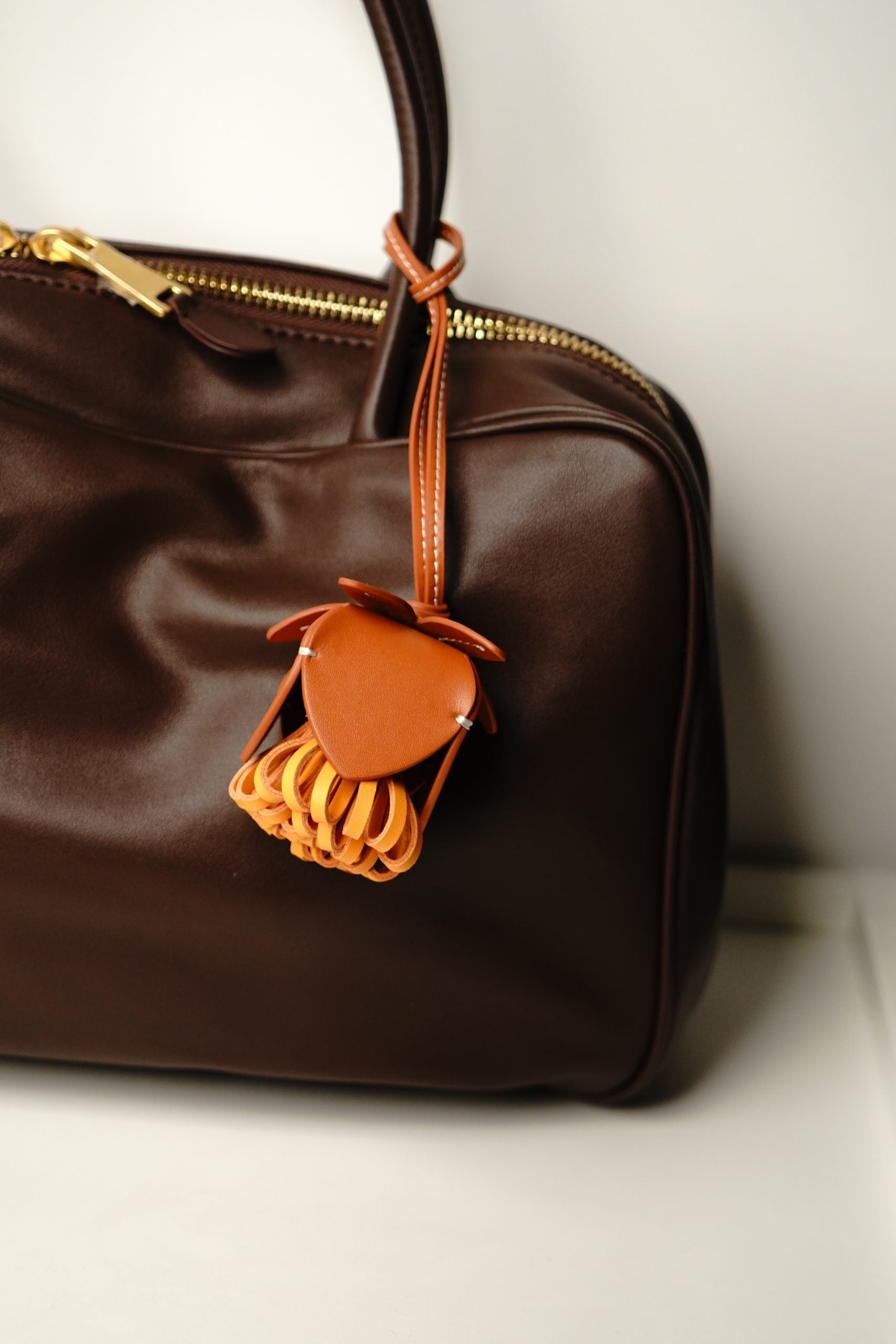 Flower Leather Charm