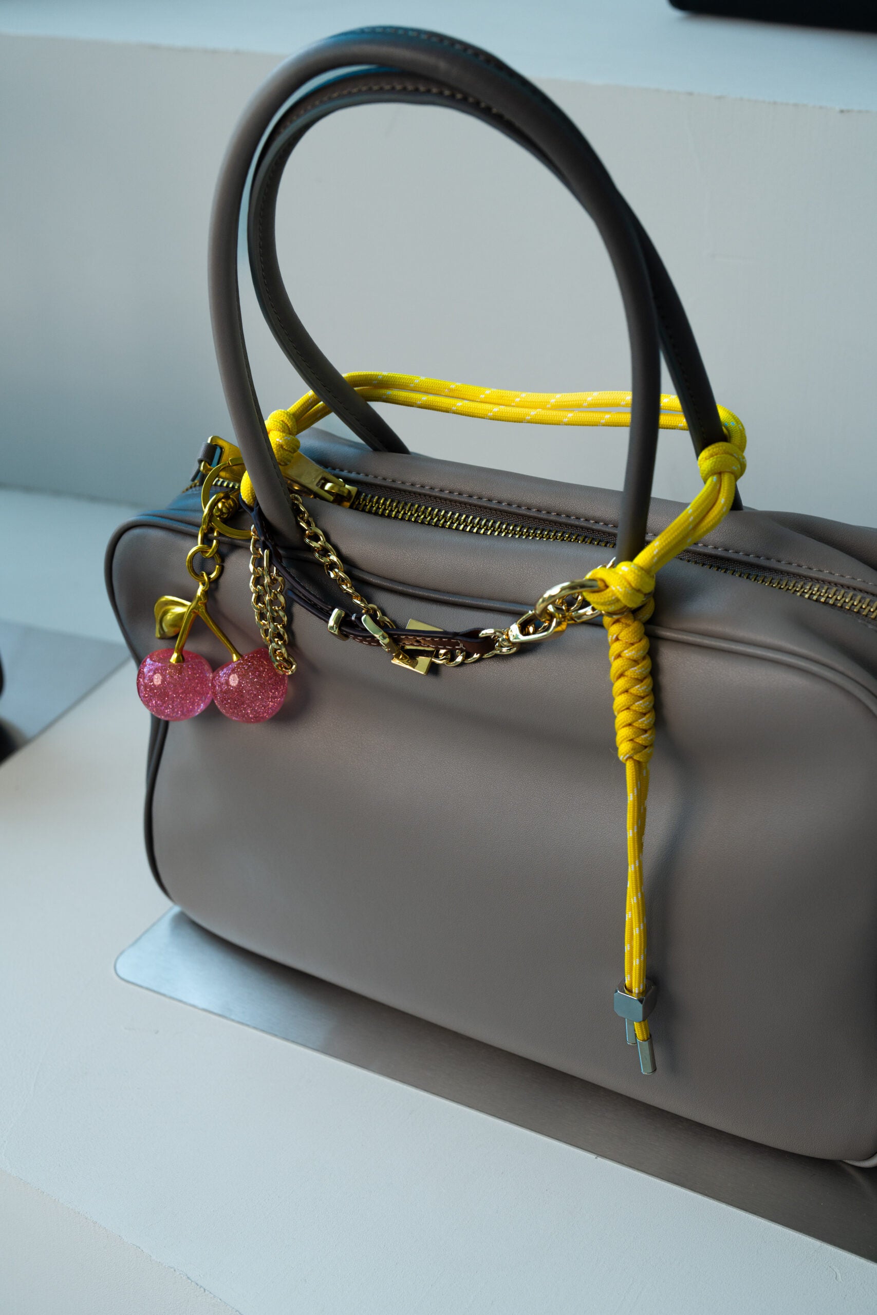 Long Fancy Leather Charm