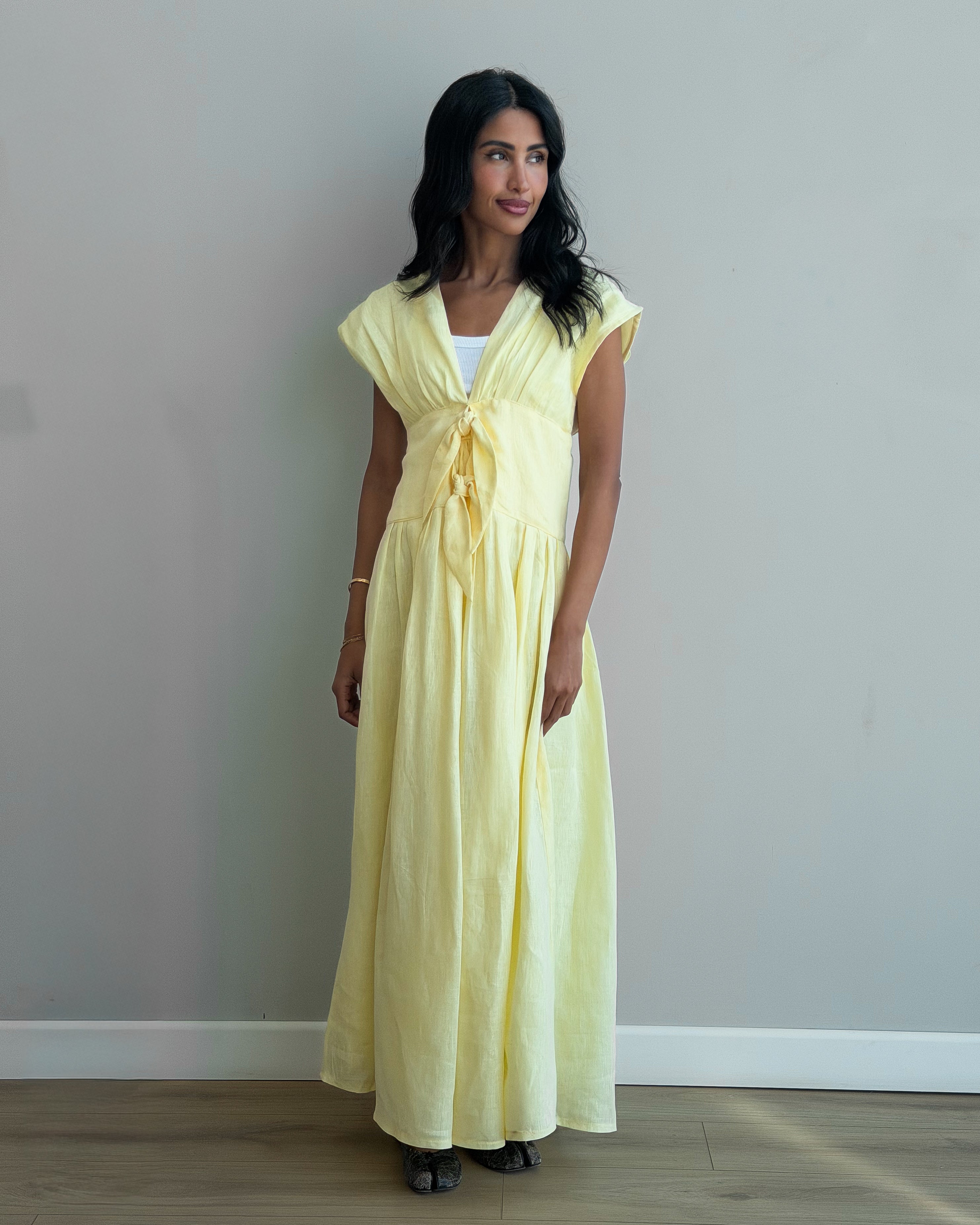 The Linen-Blend Knot Dress